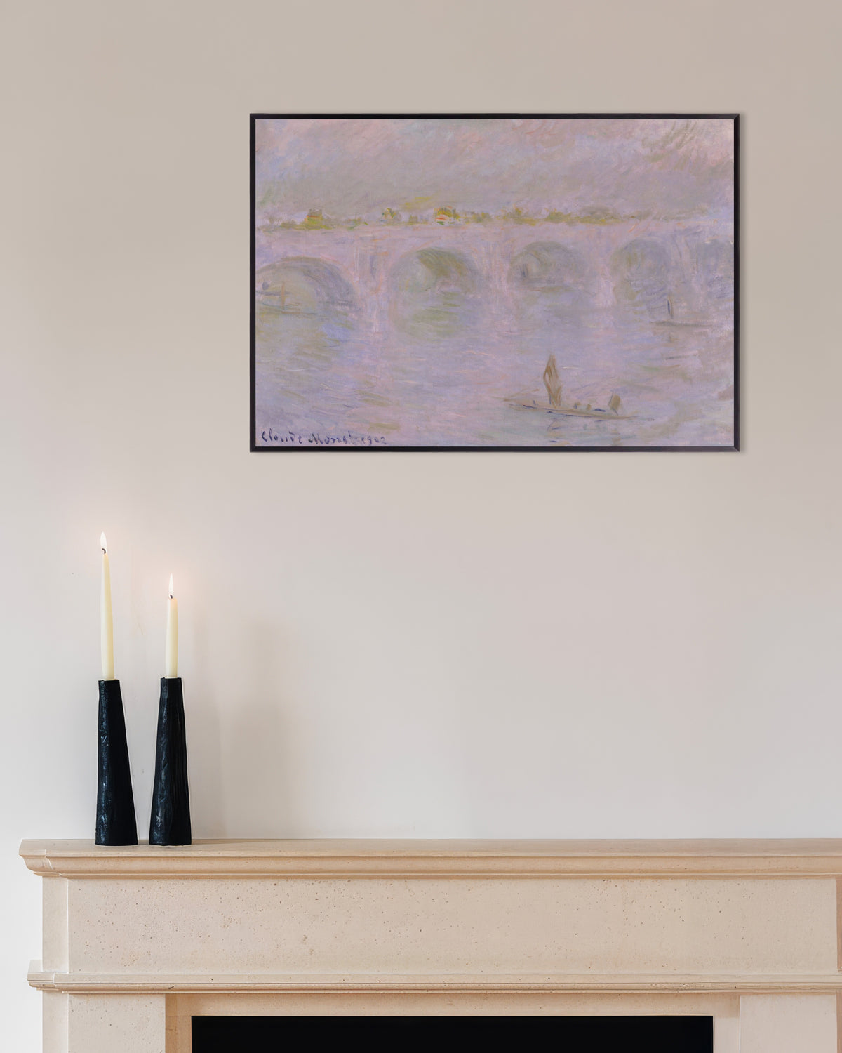 Poster Waterloo Bridge, London (1902) von Claude Monet mit Metallrahmen