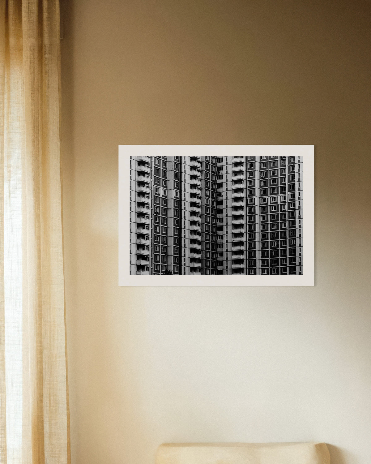 Poster „Fensterraster eines Hochhauses“
