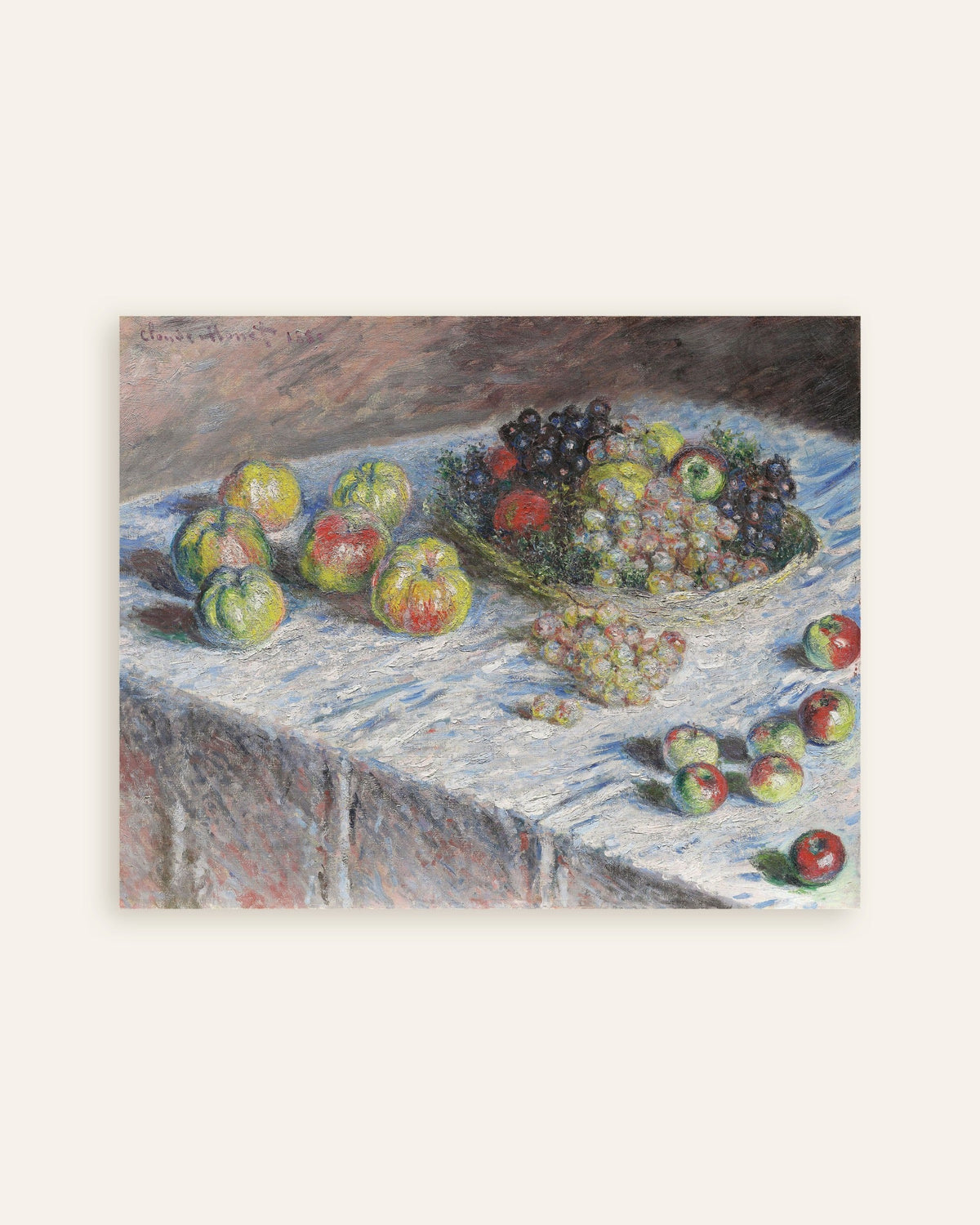 Poster Äpfel und Trauben (1880) von Claude Monet, Vorschaubild