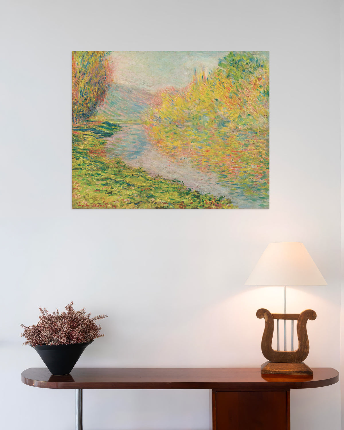 Poster Herbst in Jeufosse (1884) von Claude Monet