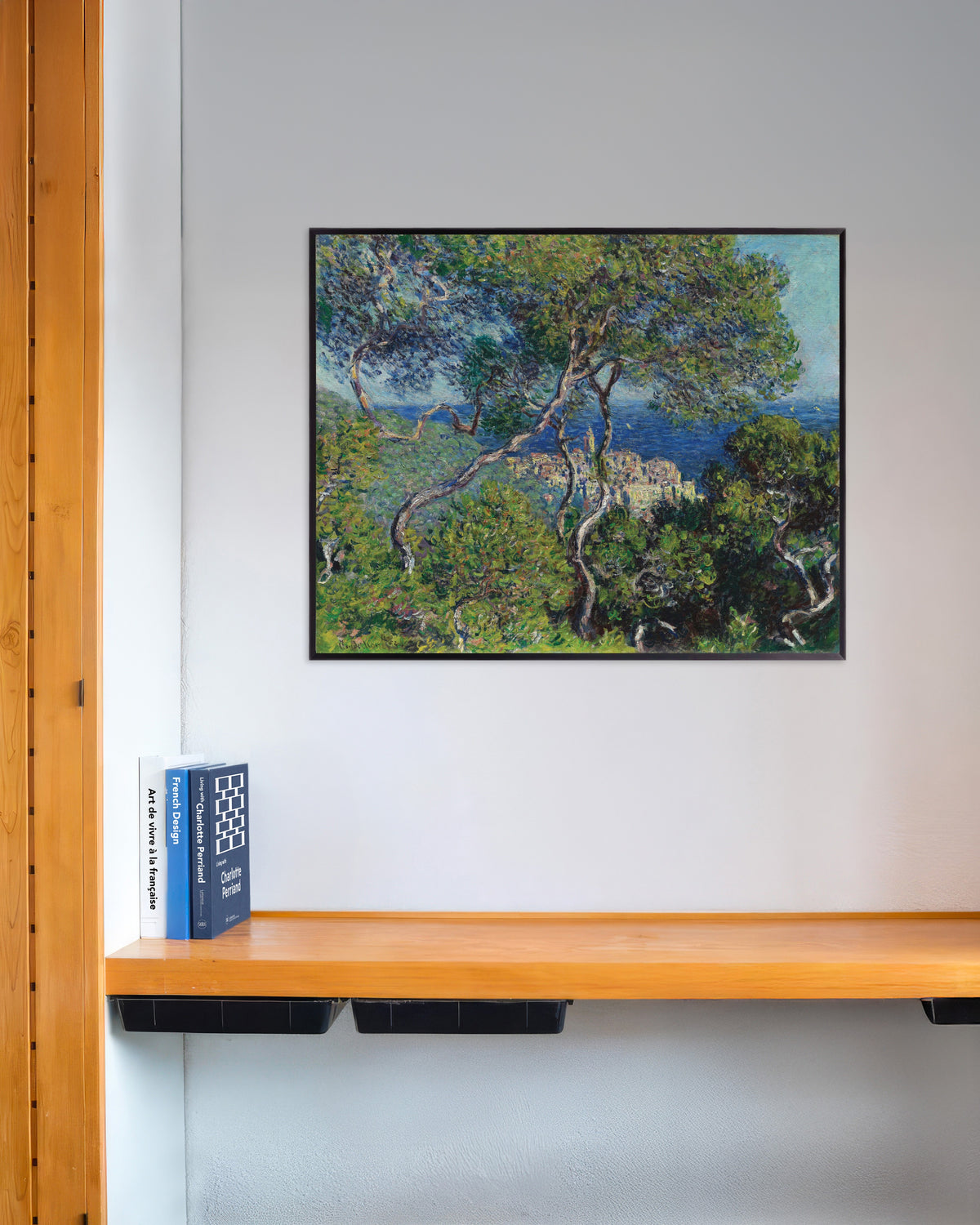 Poster Bordighera (1884) von Claude Monet mit Metallrahmen