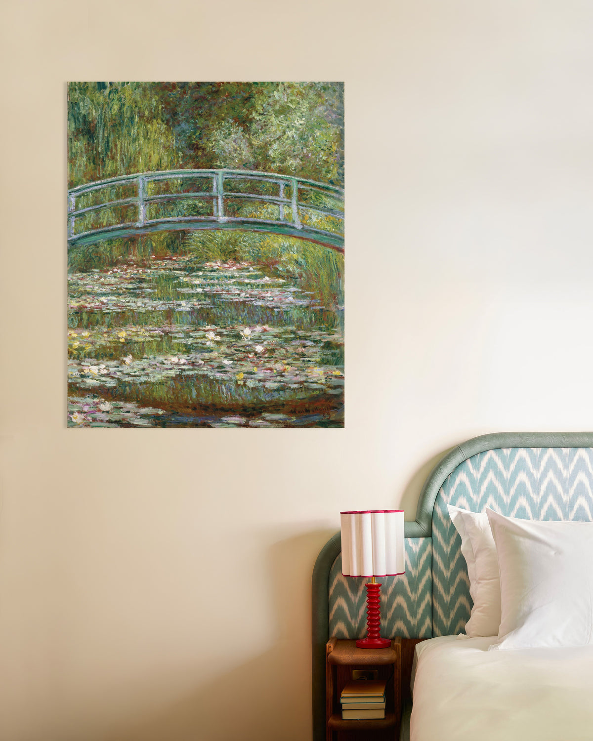 Poster Brücke über den Seerosenteich (1899) von Claude Monet
