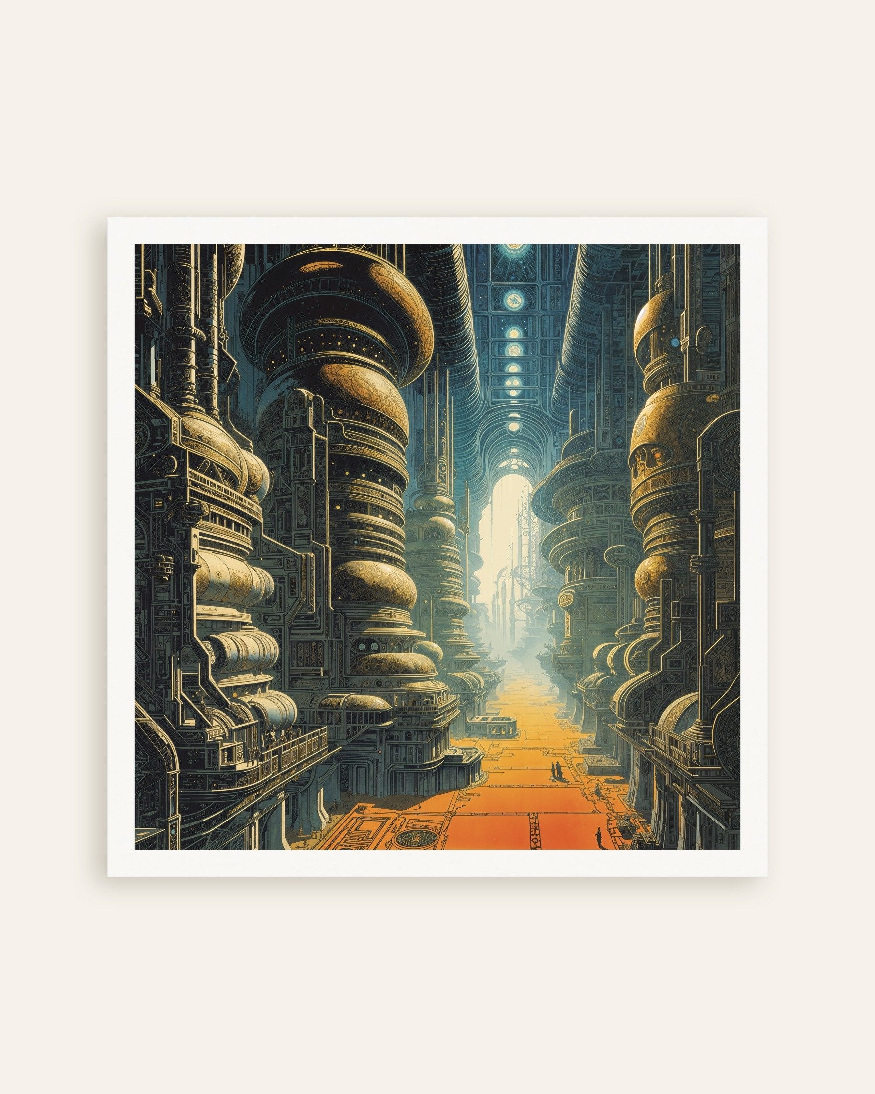 Poster of Celestial Factory - Futuristic Industrial Cathedral, thumbnail