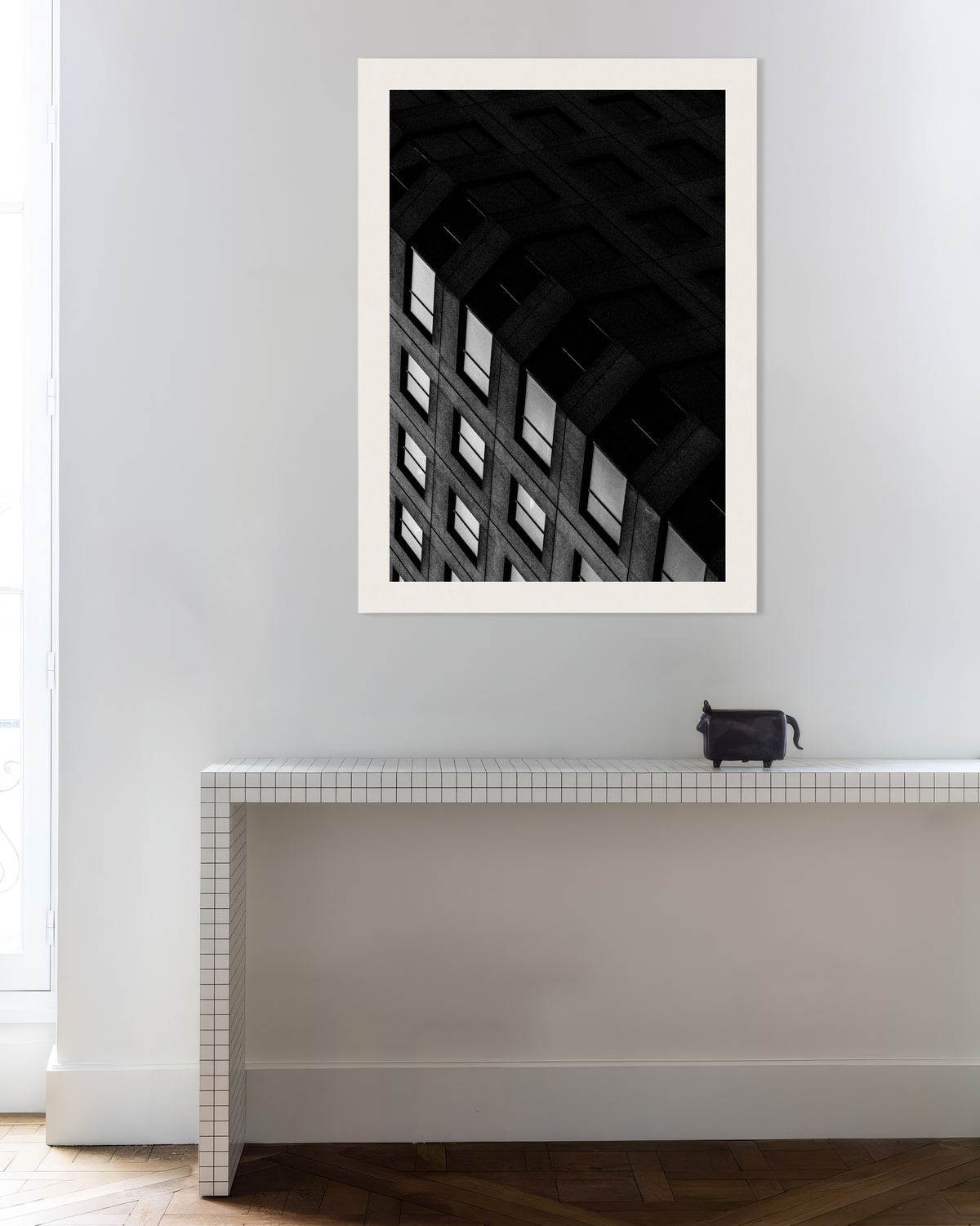 Poster „Betonraster bei Nacht“