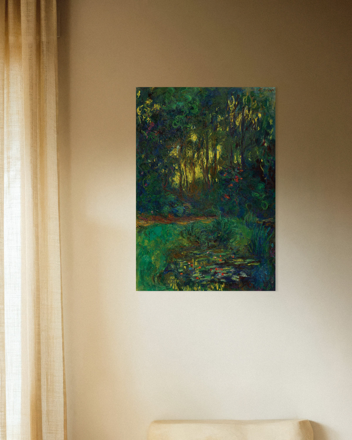 Poster Ecke des Seerosenteichs (1918–1919) von Claude Monet