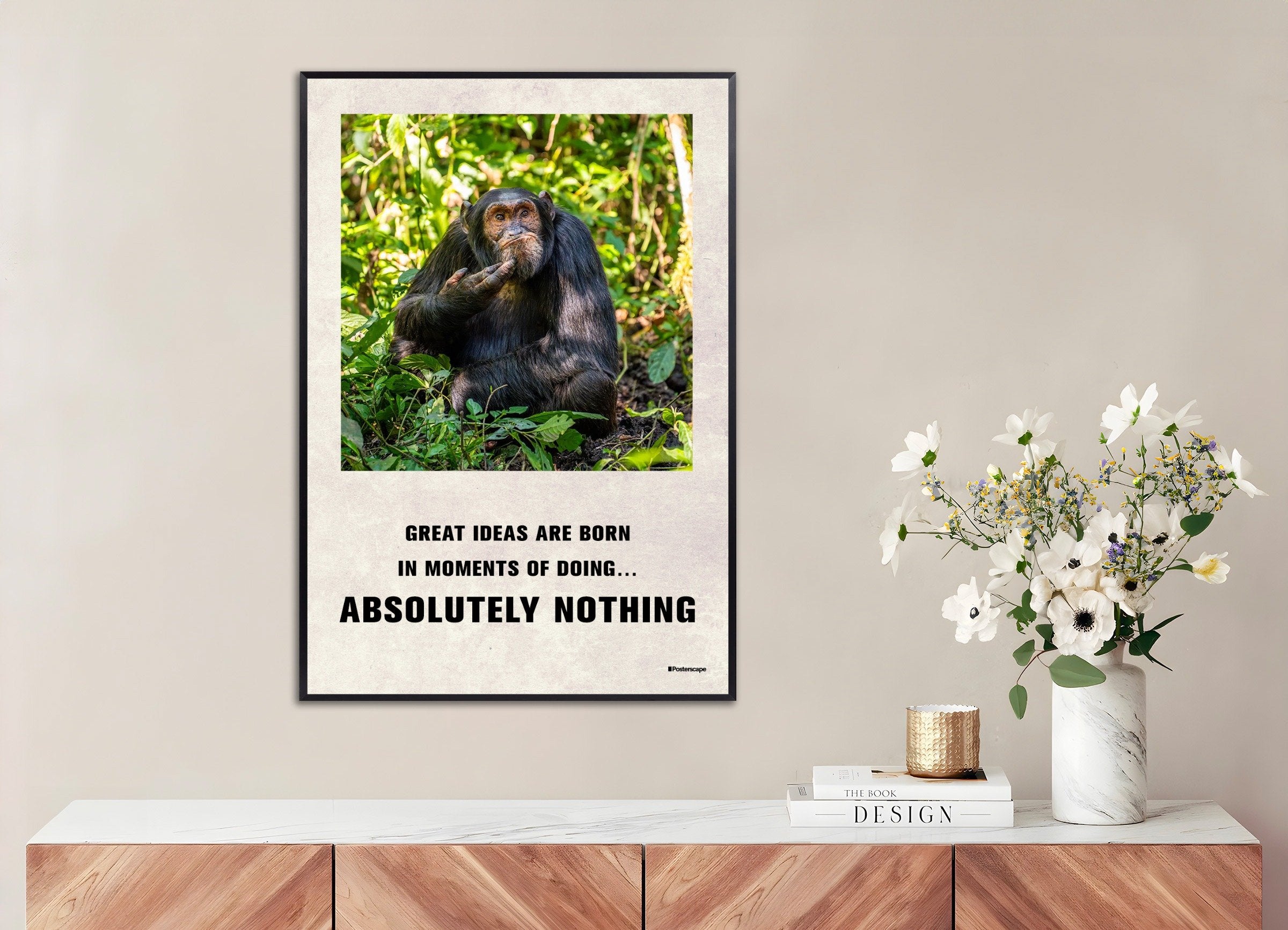 Poster of Doing Nothing - Demotivational Poster, with metal frame