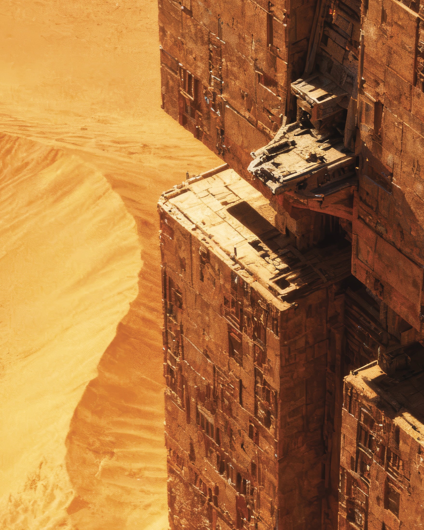 Wüstenfestung Poster, Dune, Sci-Fi Megastruktur Plakat