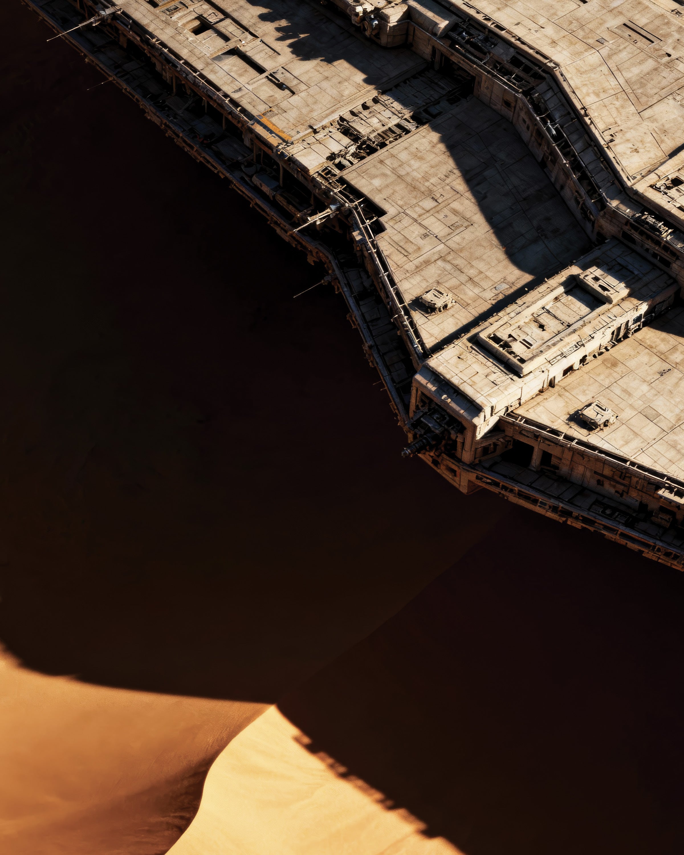 Wüsten-Schiff Poster, Sci-Fi Sand Plakat
