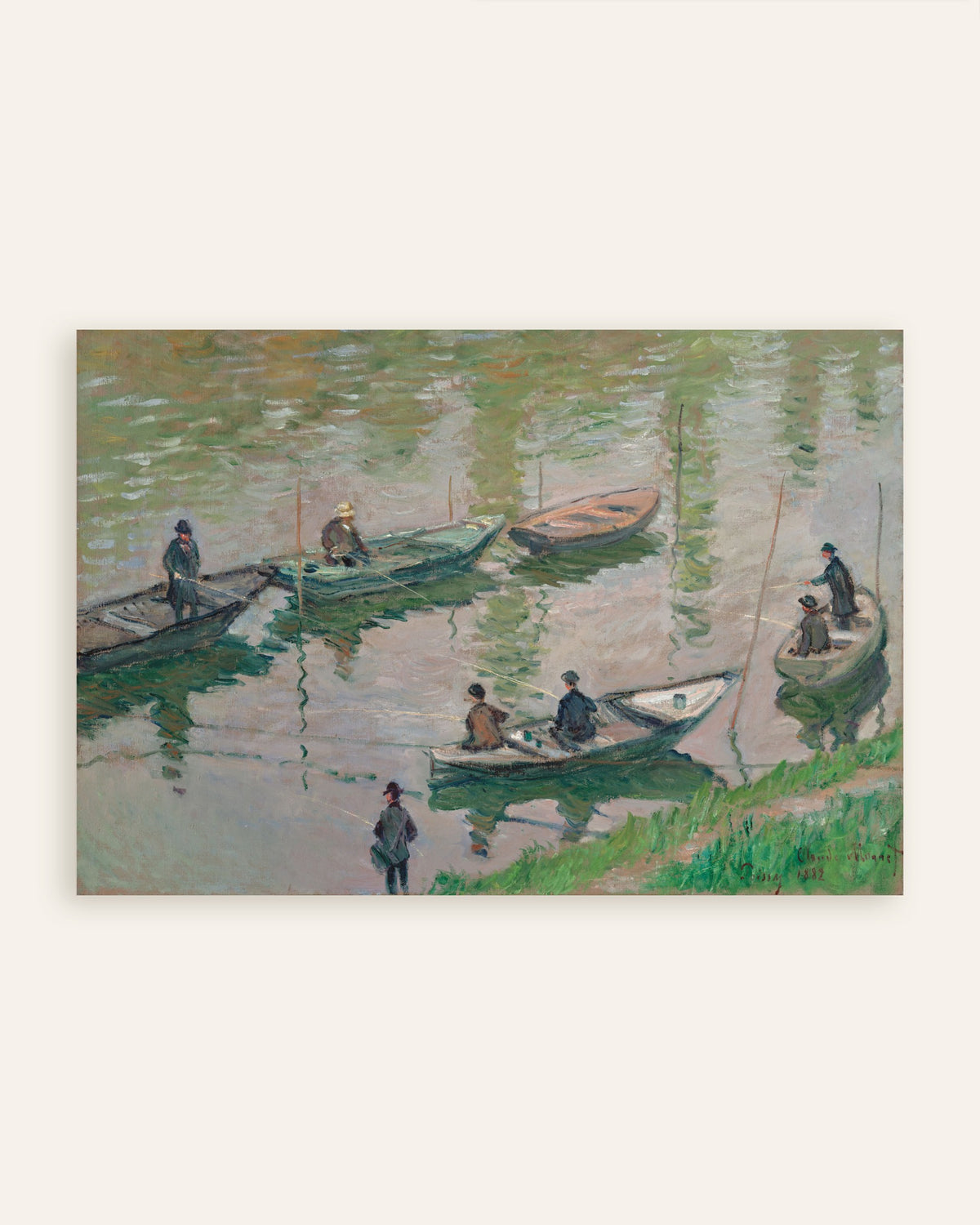 Poster Angler an der Seine bei Poissy (1882) von Claude Monet, Vorschaubild