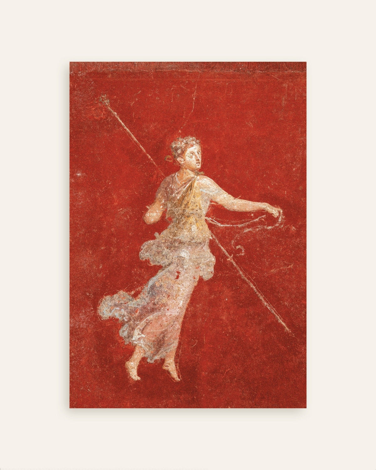 Poster mit dem Fresko der fliegenden Mänade aus Pompeji