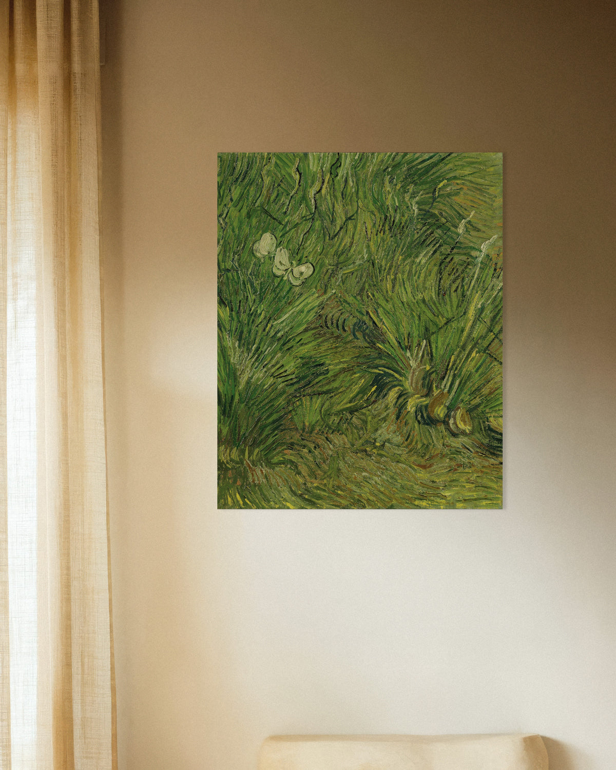 Poster „Garten mit Schmetterlingen (1889) von Vincent van Gogh“