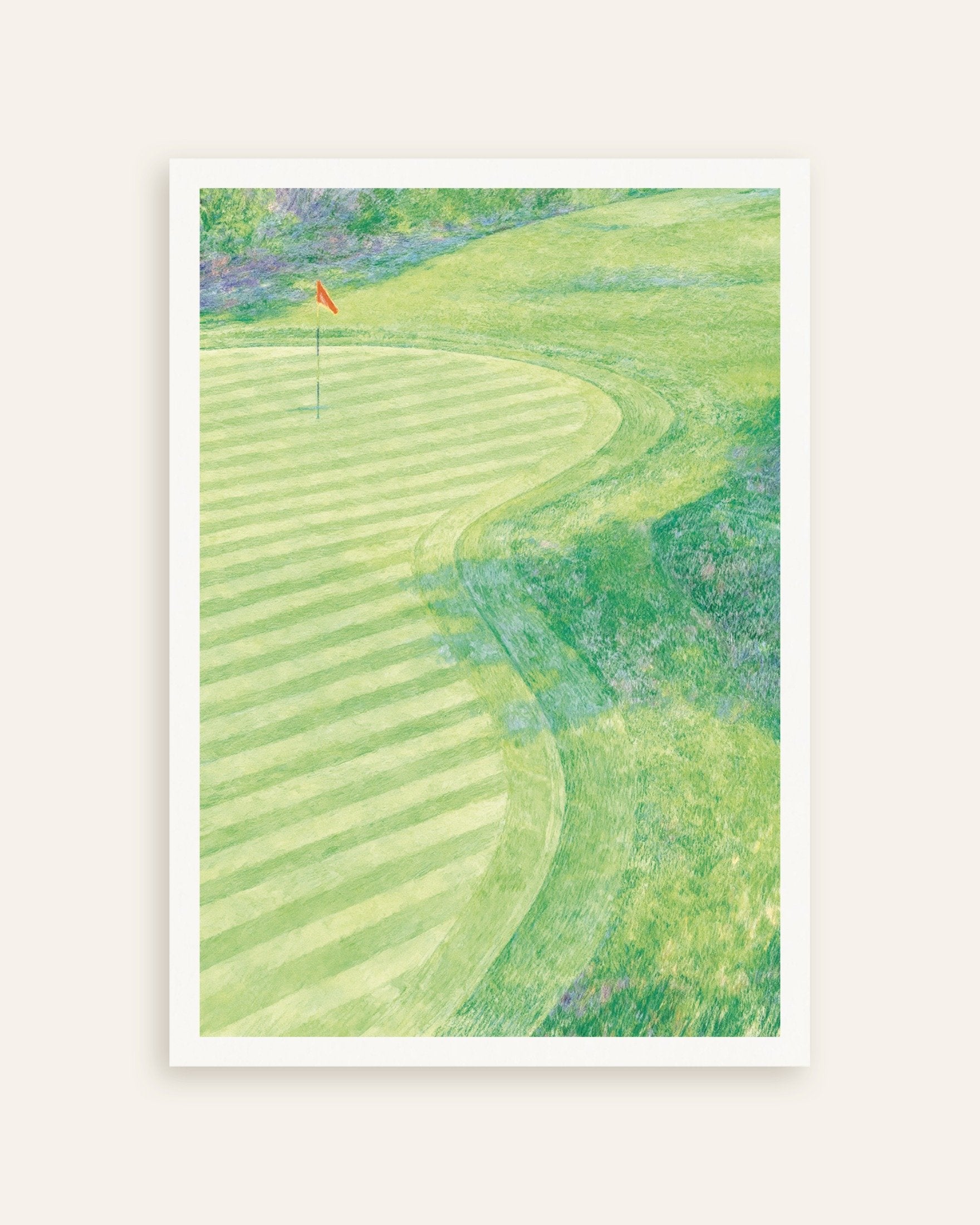 Poster of Golf poster – Impressionism, green landscape art print, thumbnail