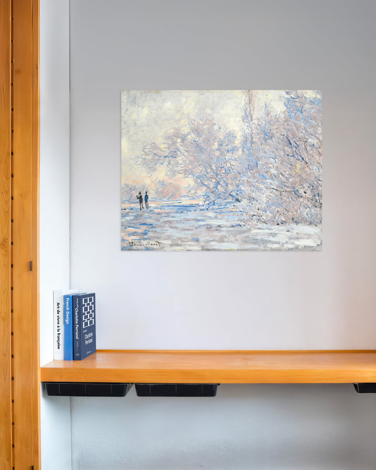 Poster Raureif in Giverny (1885) von Claude Monet