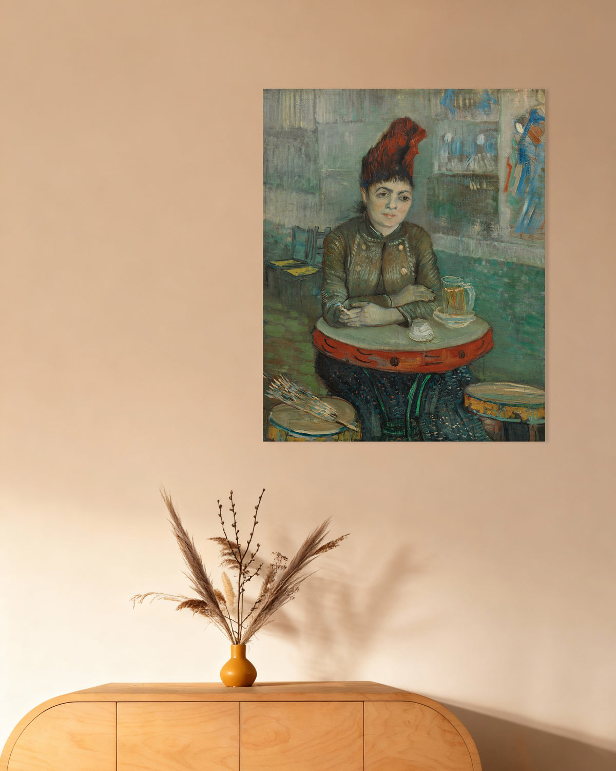 Poster mit Im Café: Agostina Segatori im Le Tambourin (1887) von Vincent van Gogh
