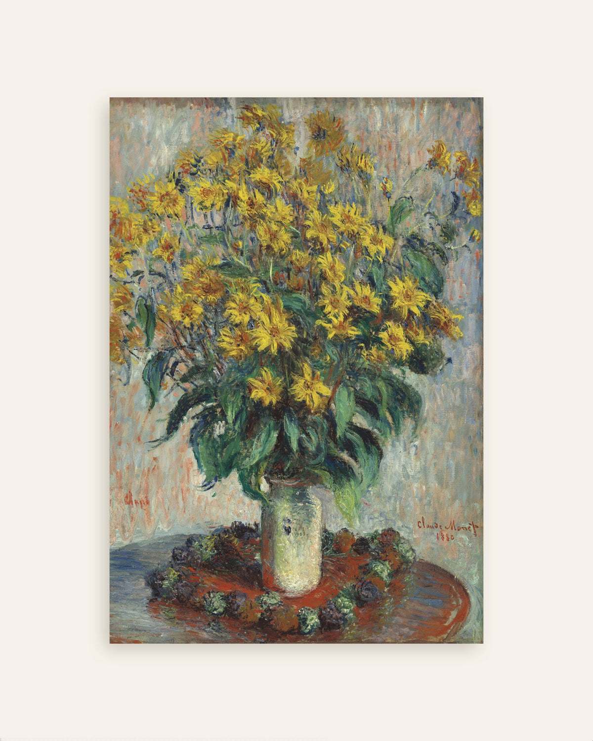 Poster Topinamburblüten (1880) von Claude Monet, Vorschaubild