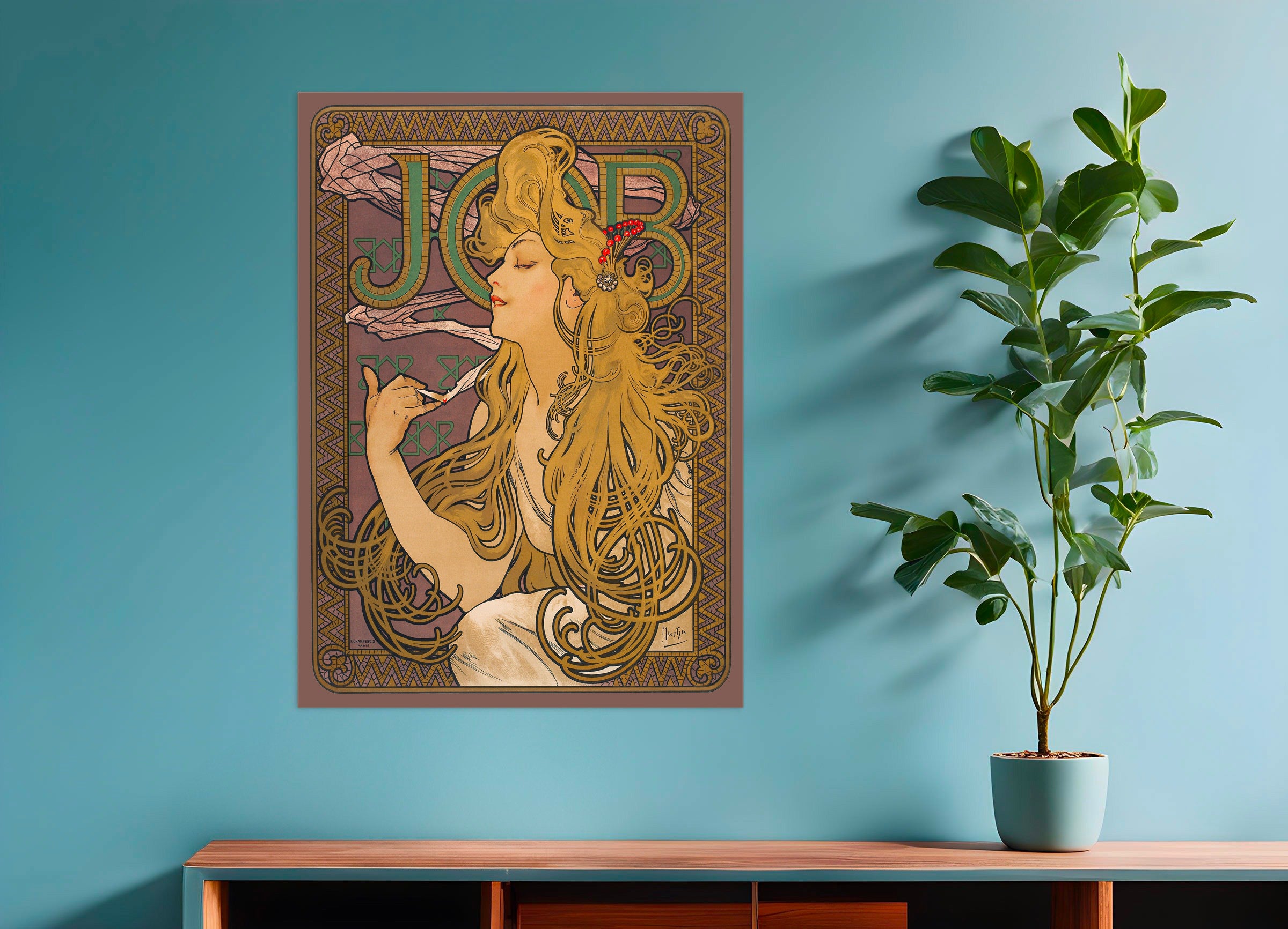 Job (1896) von Alfons Mucha - Wandbild