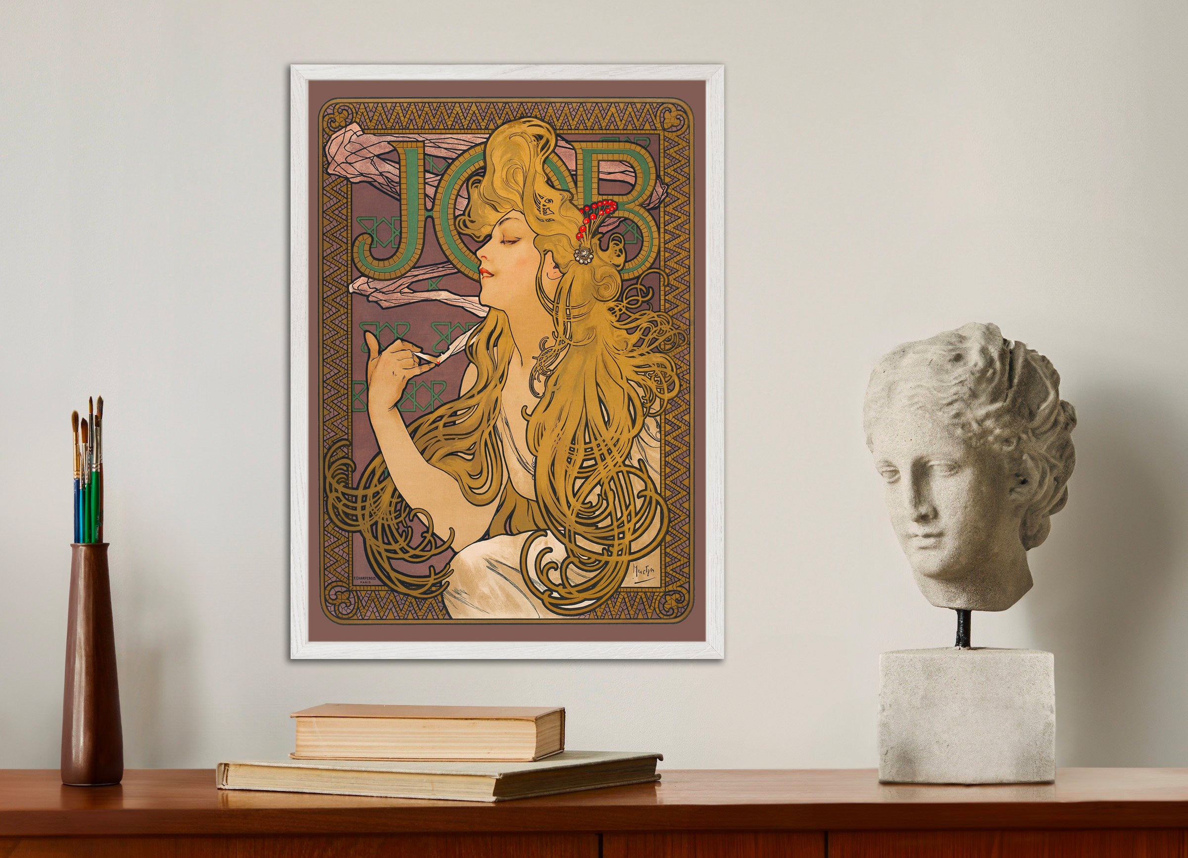 Job (1896) von Alfons Mucha - Wandbild
