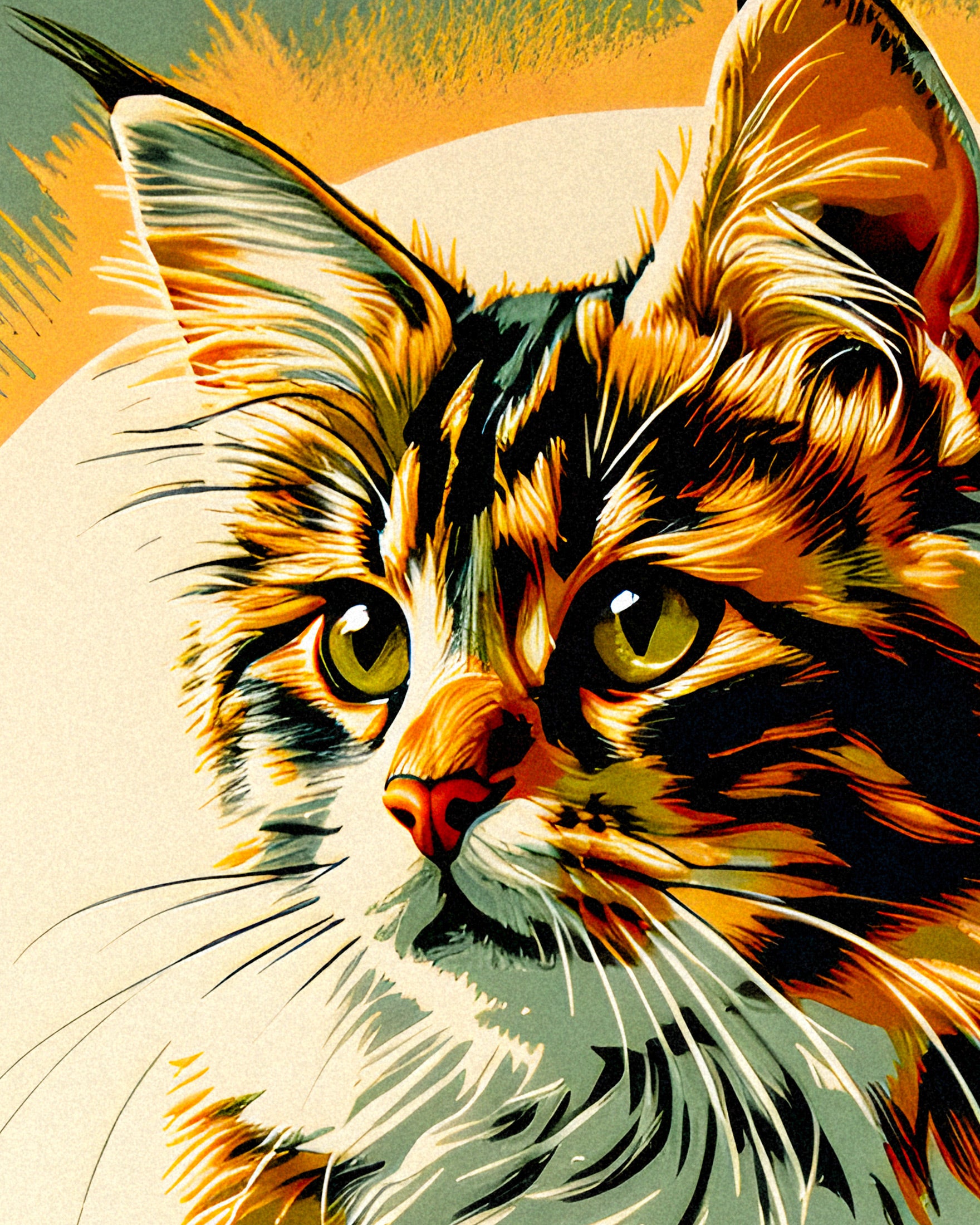 Maine Coon Katze - Vintage - Poster