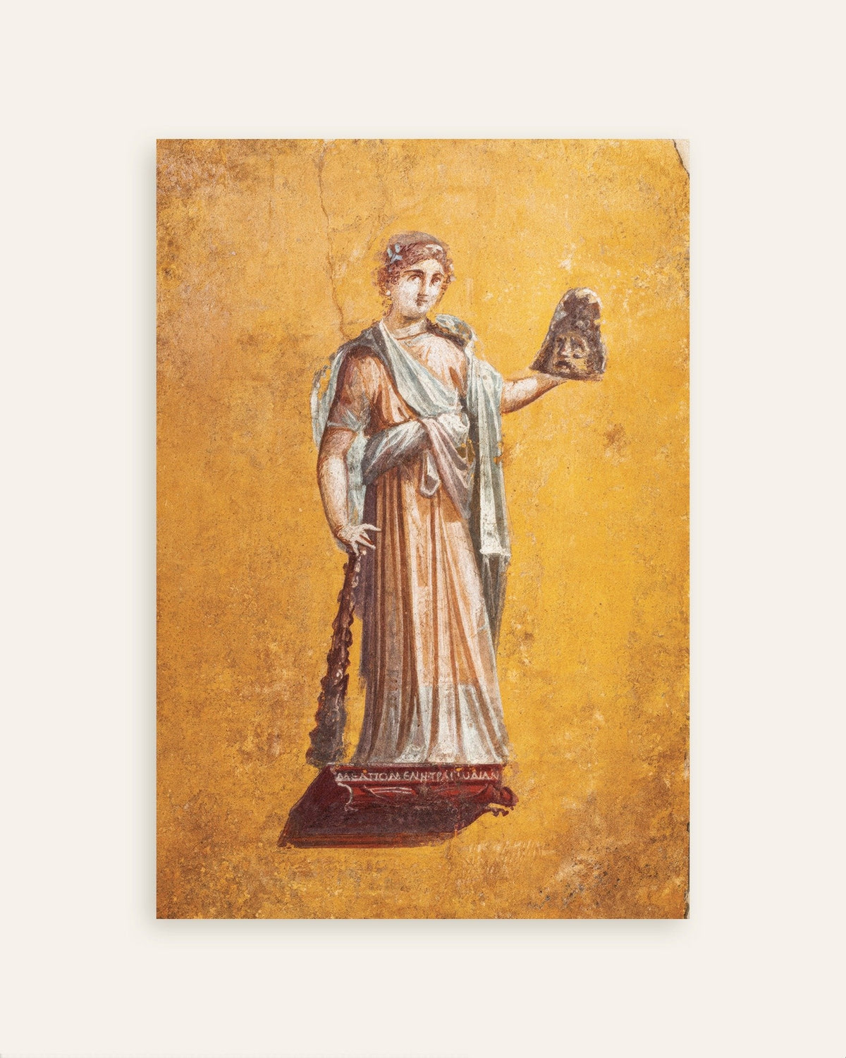 Poster mit dem Fresko der Melpomene, Muse der Tragödie, aus Pompeji
