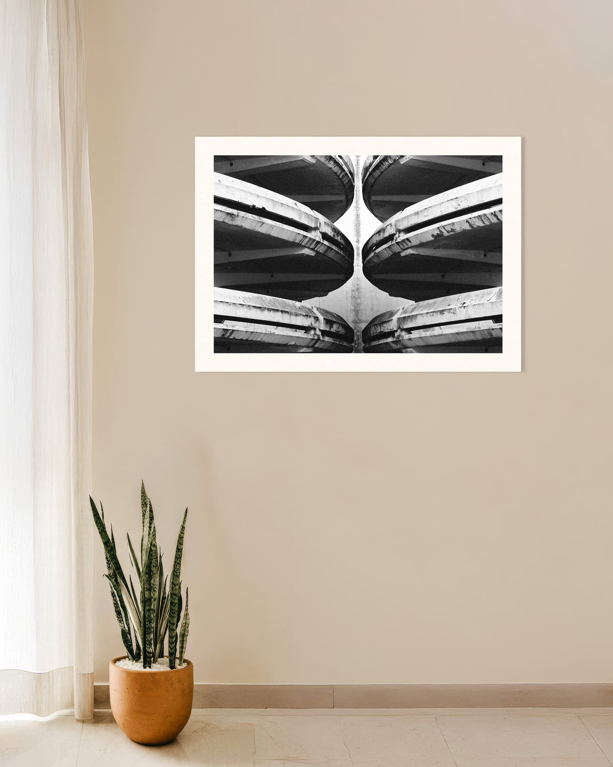 Poster „Gespiegelte Parkhausrampen“