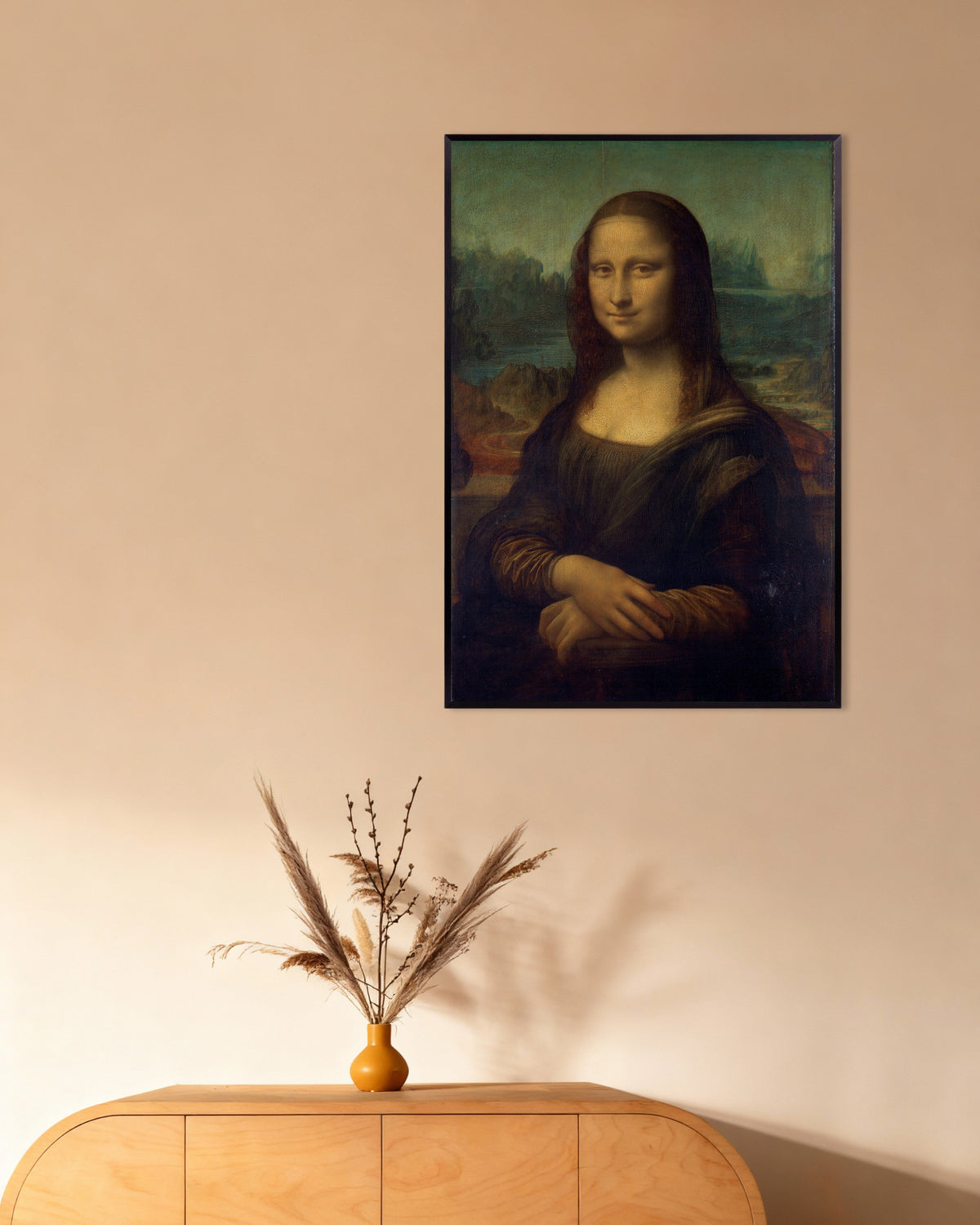 Poster „Mona Lisa von Leonardo da Vinci“ mit Metallrahmen