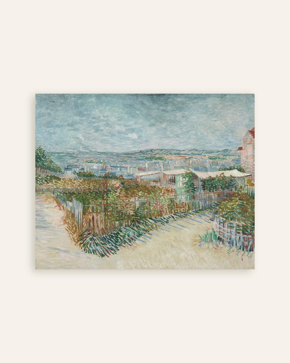 Poster von Montmartre, hinter dem Moulin de la Galette (1887) von Vincent van Gogh, Miniaturansicht