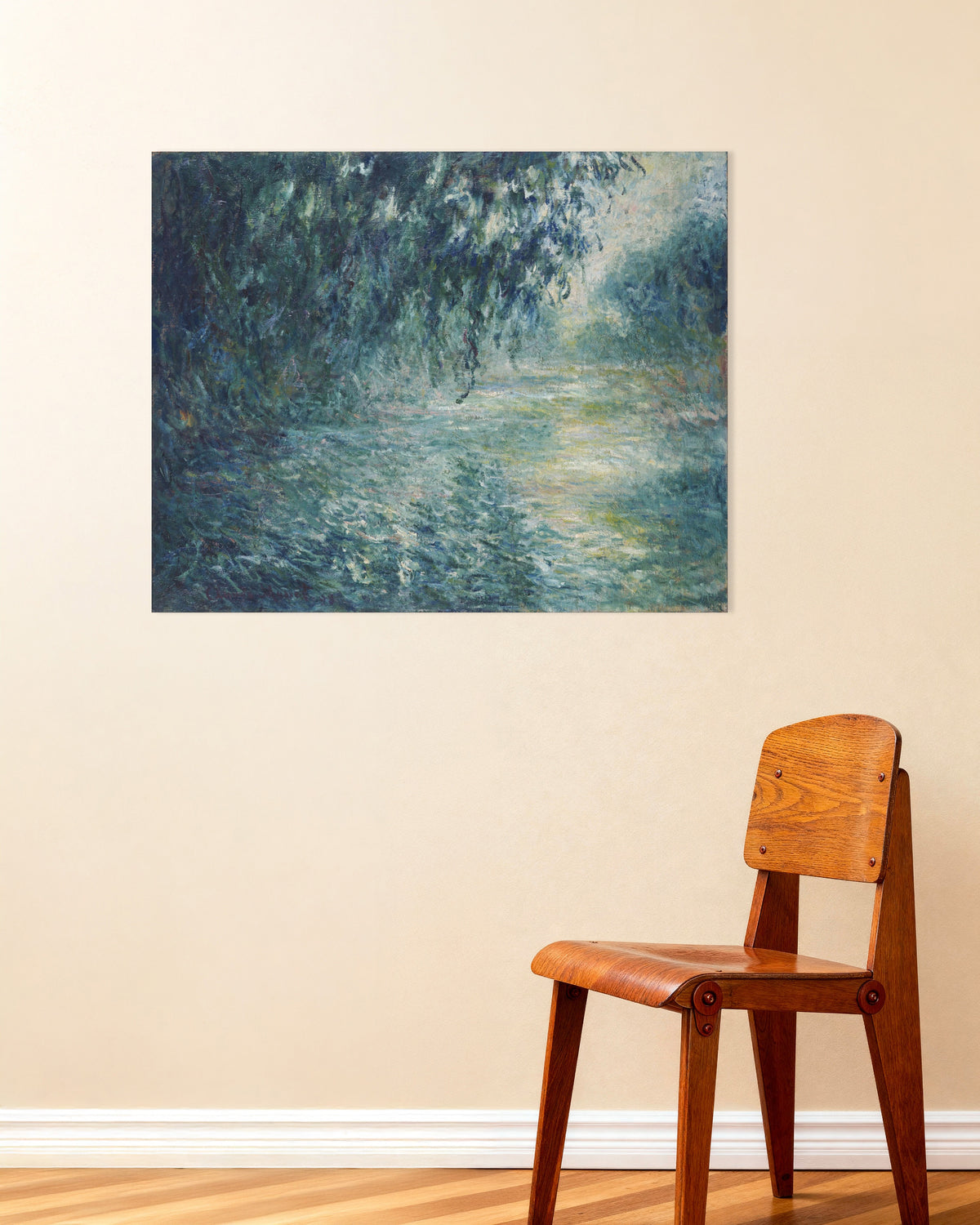 Poster Morgen an der Seine (1898) von Claude Monet