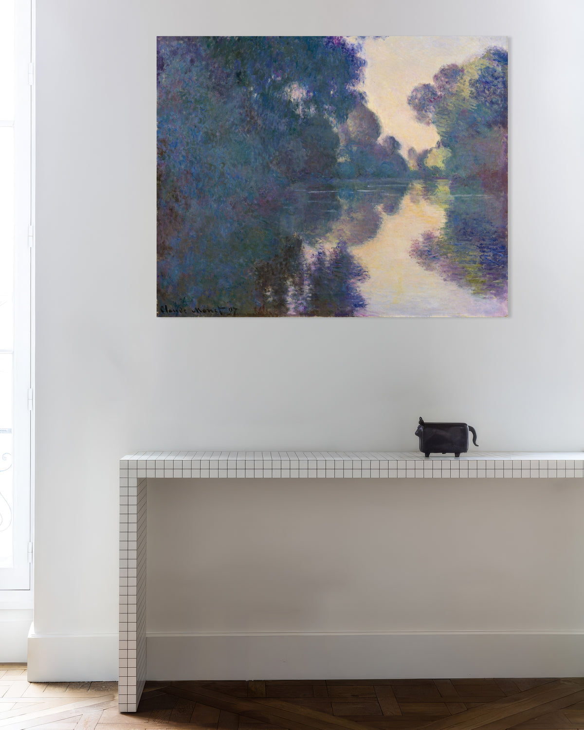 Poster Morgen an der Seine bei Giverny (1897) von Claude Monet