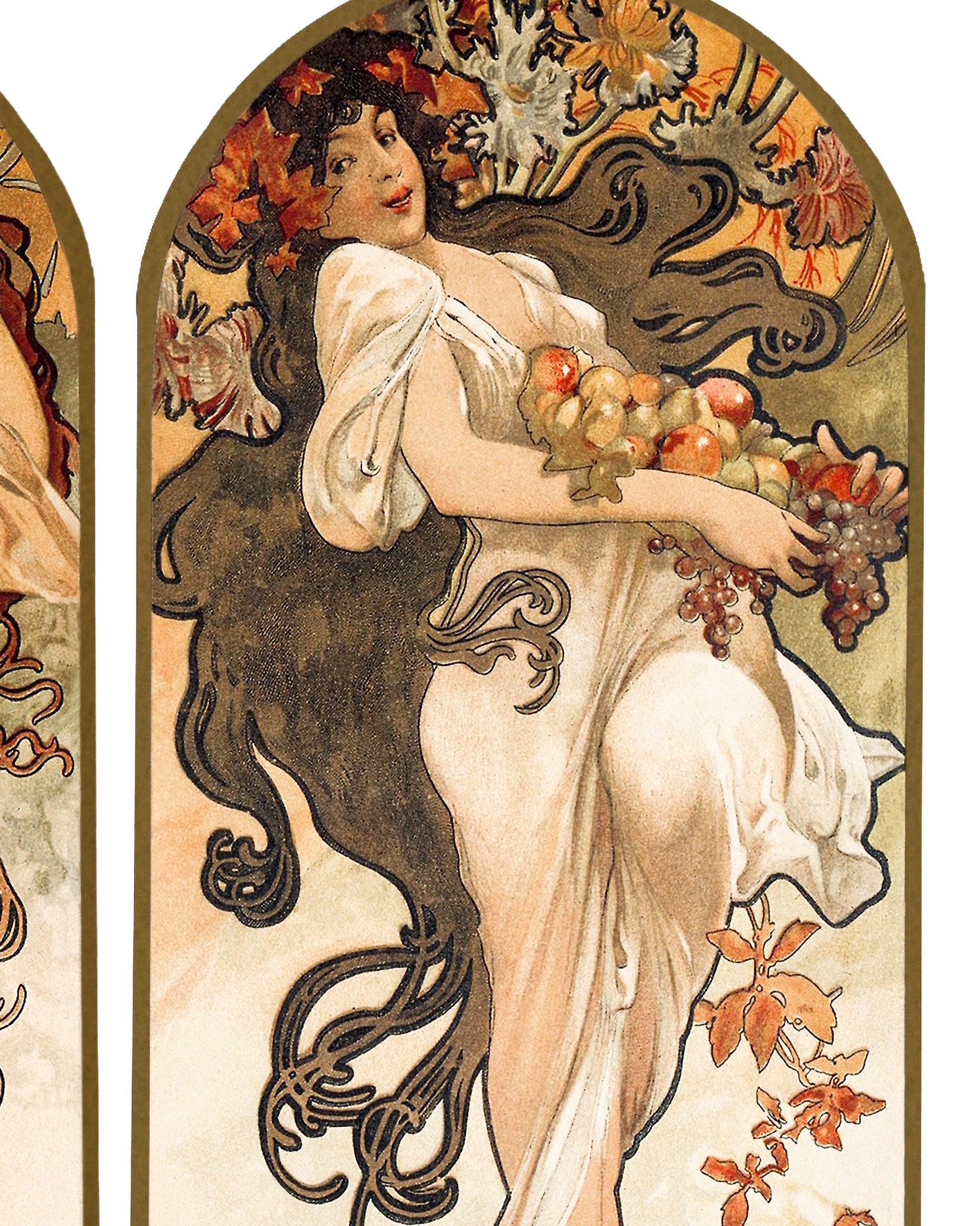 Alfons Mucha - Die Jahreszeiten (1897) - Wandbild