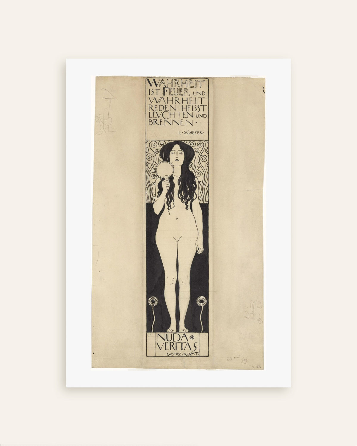 Poster Nuda Veritas (1898) von Gustav Klimt, Vorschaubild