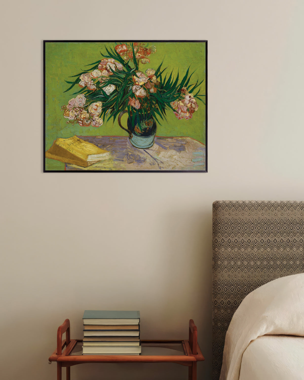 Poster mit „Oleander (1888) von Vincent van Gogh“, mit Metallrahmen