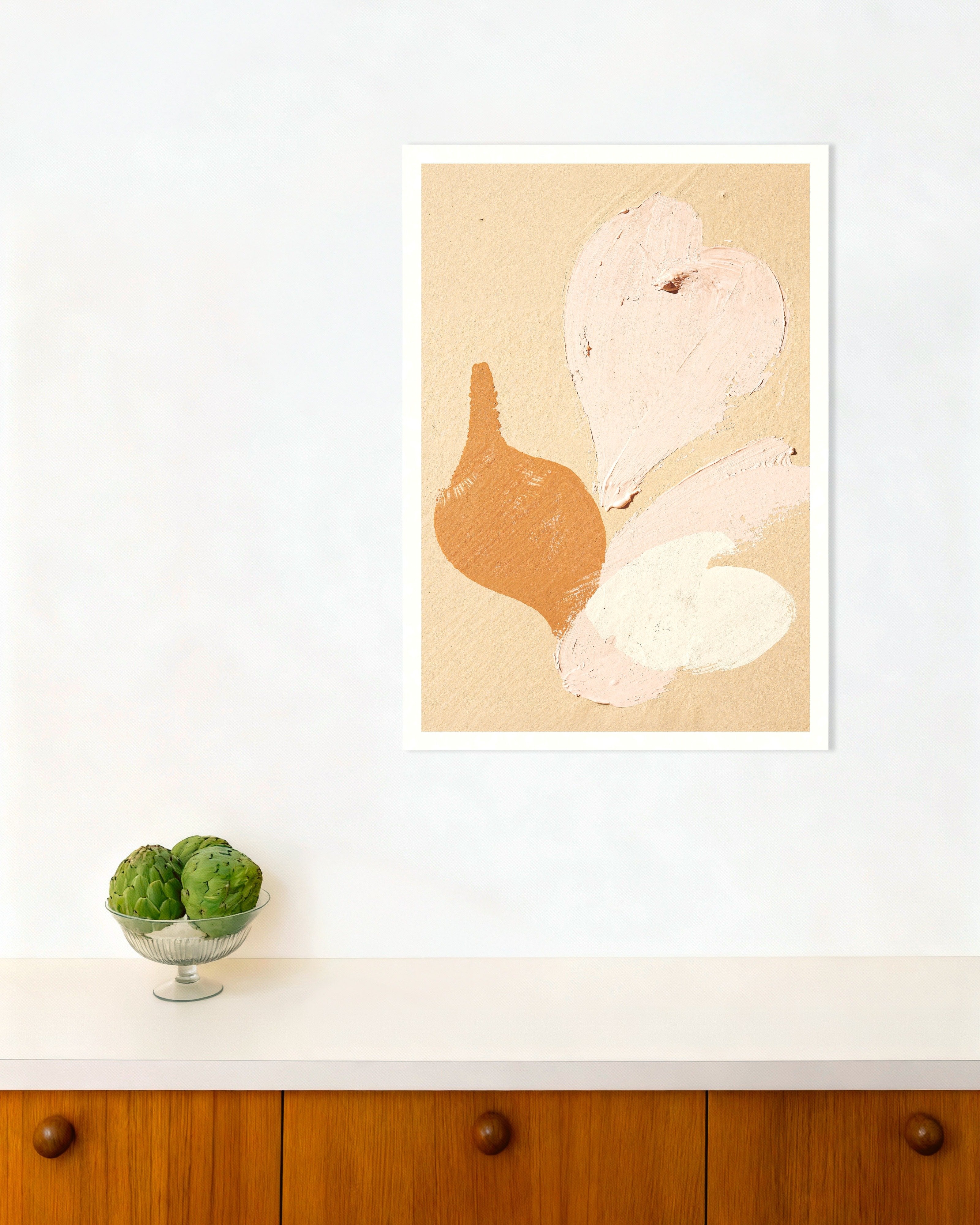 Poster of Painted Petals - Abstract Floral Texture Poster