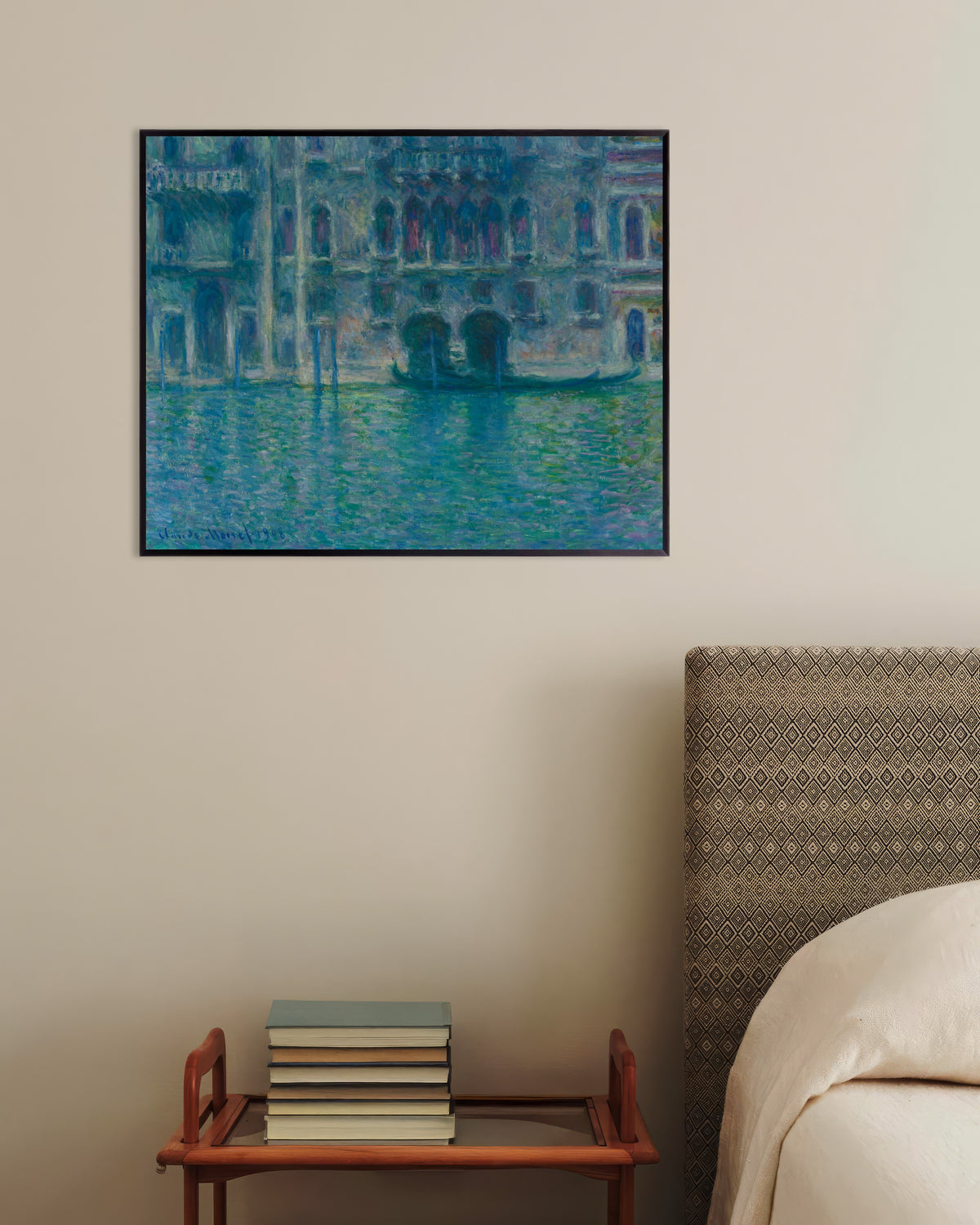 Poster Palazzo da Mula, Venedig (1908) von Claude Monet mit Metallrahmen