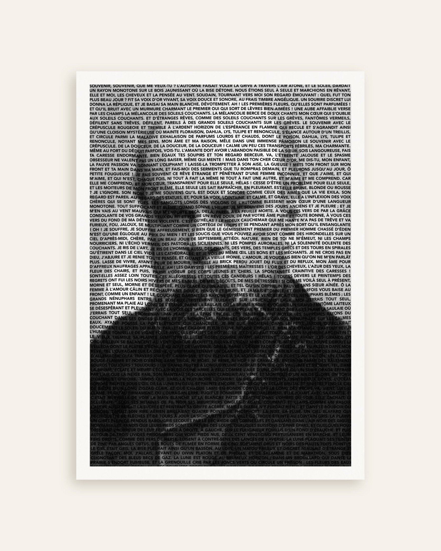 Poster of Paul Verlaine - Poèmes Saturniens Typographic Portrait, thumbnail