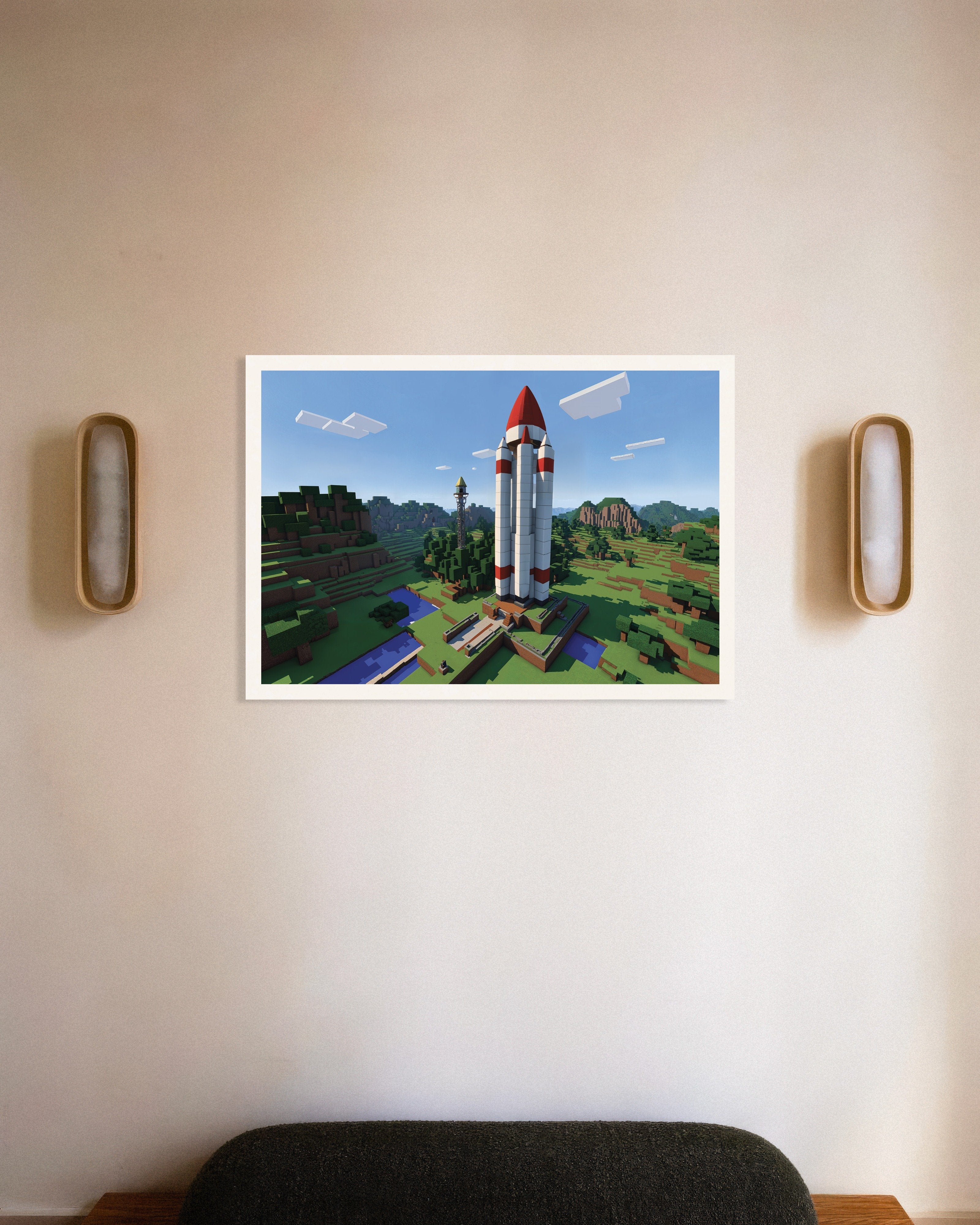 Poster of Pixel Space Rocket – Cosmic Adventure Poster