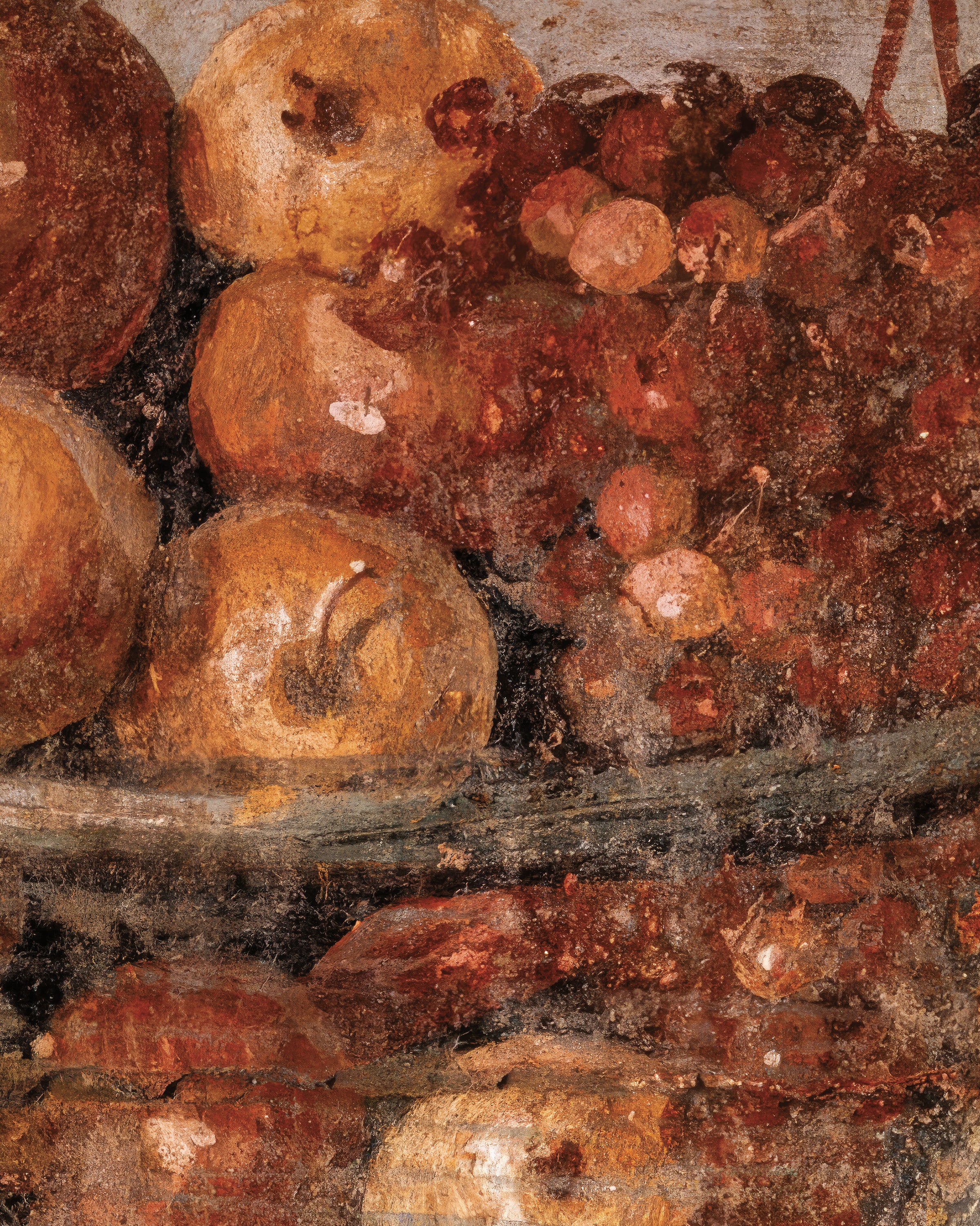 Pompeji Fresko-Detail mit Obstschale Poster