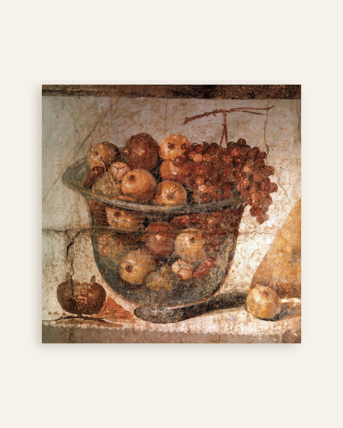 Poster mit dem Fresko der Obstschale, römisches Stillleben aus Pompeji