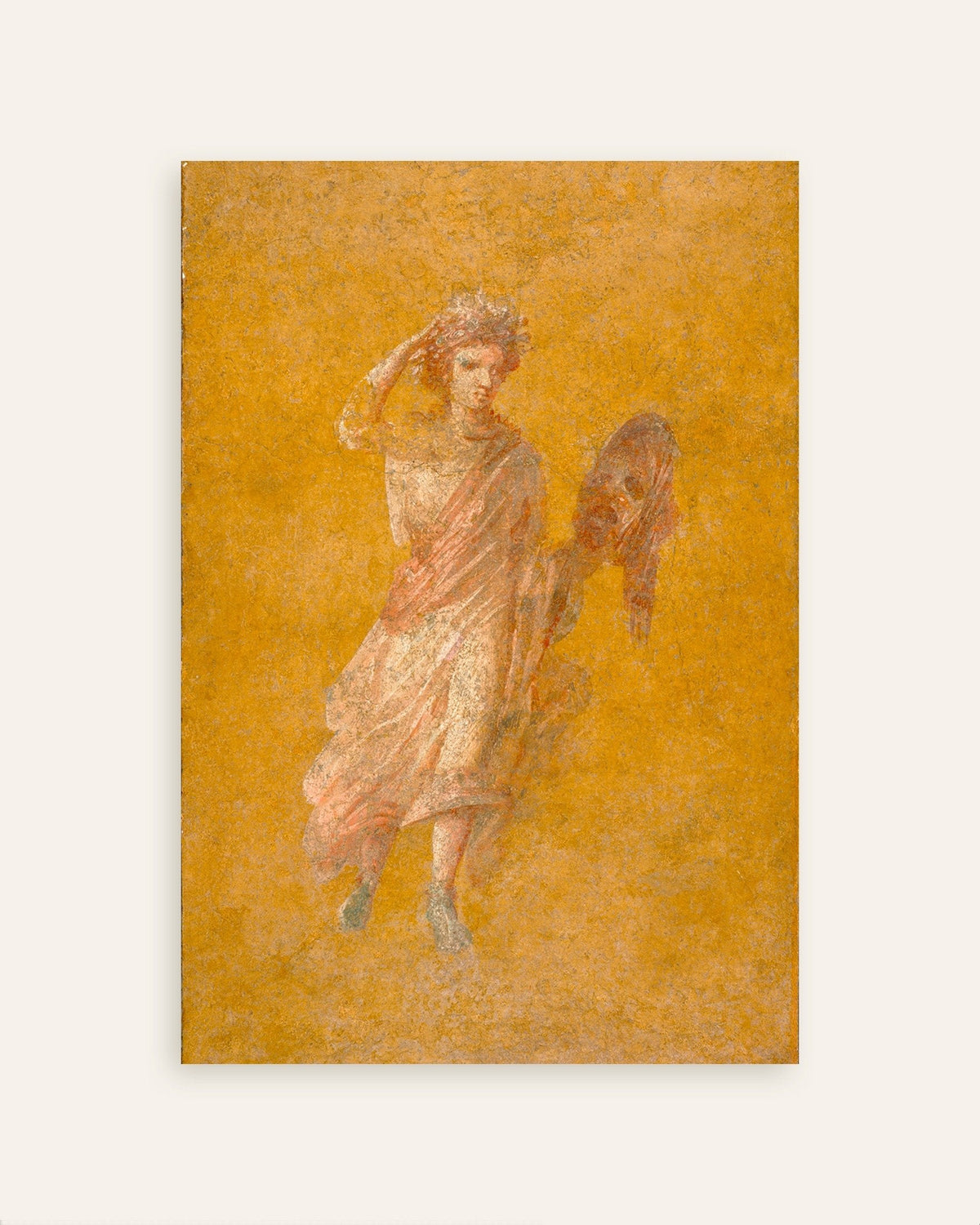 Poster mit dem Freskofragment der Muse Melpomene aus Pompeji