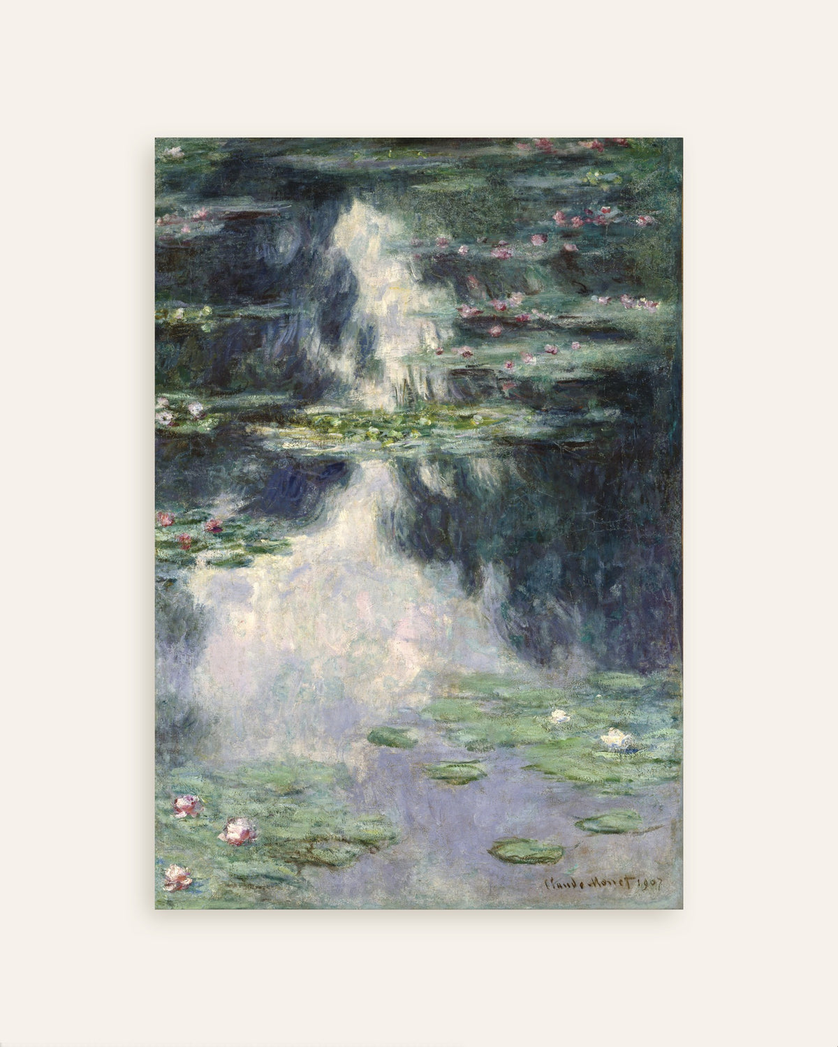 Poster Teich mit Seerosen (1907) von Claude Monet, Vorschaubild