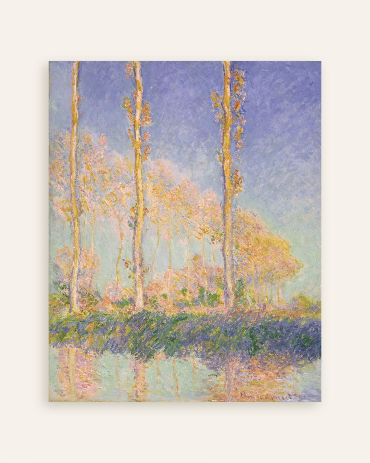 Poster Pappeln (1891) von Claude Monet, Vorschaubild