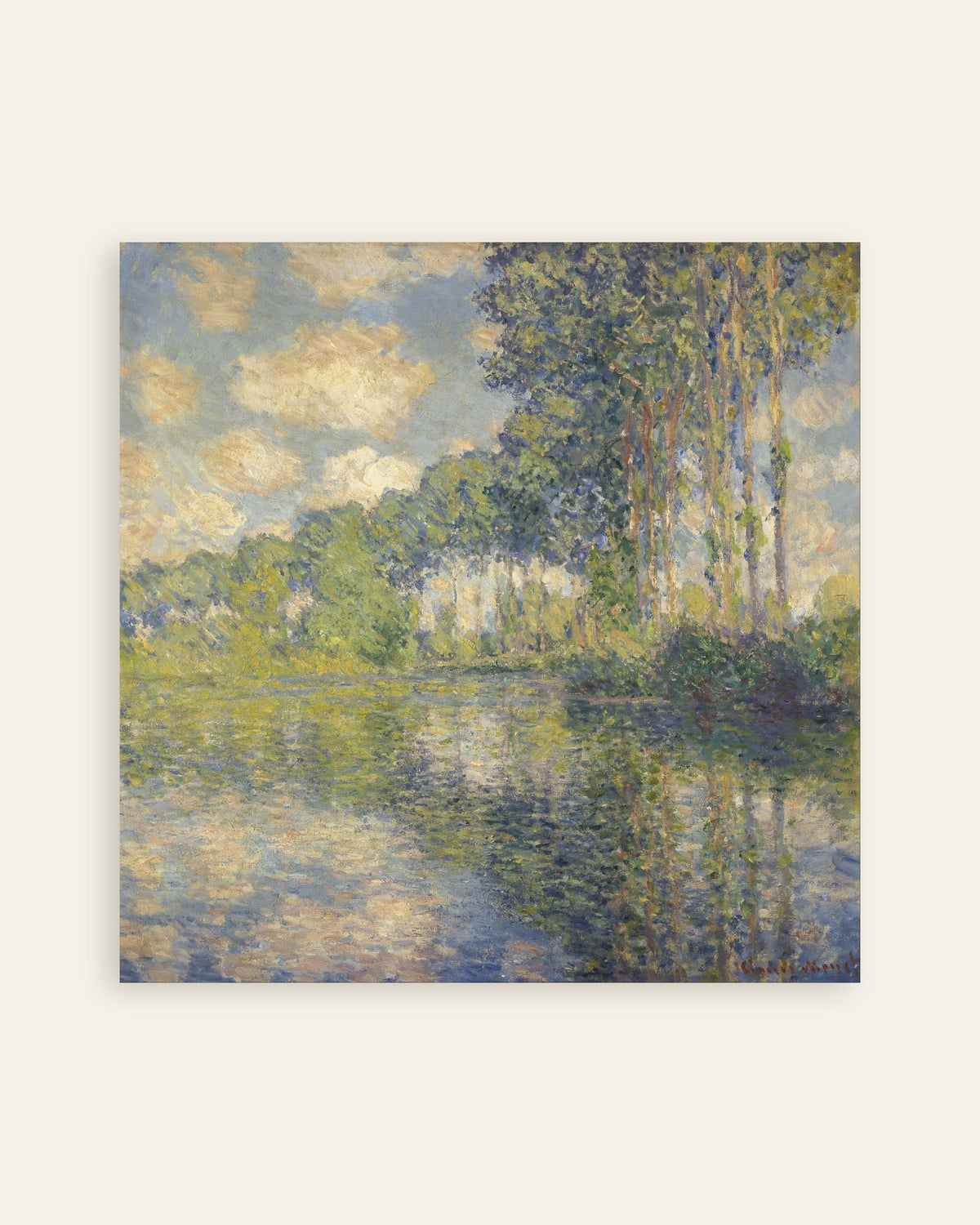 Poster Pappeln an der Epte (1891) von Claude Monet, Vorschaubild