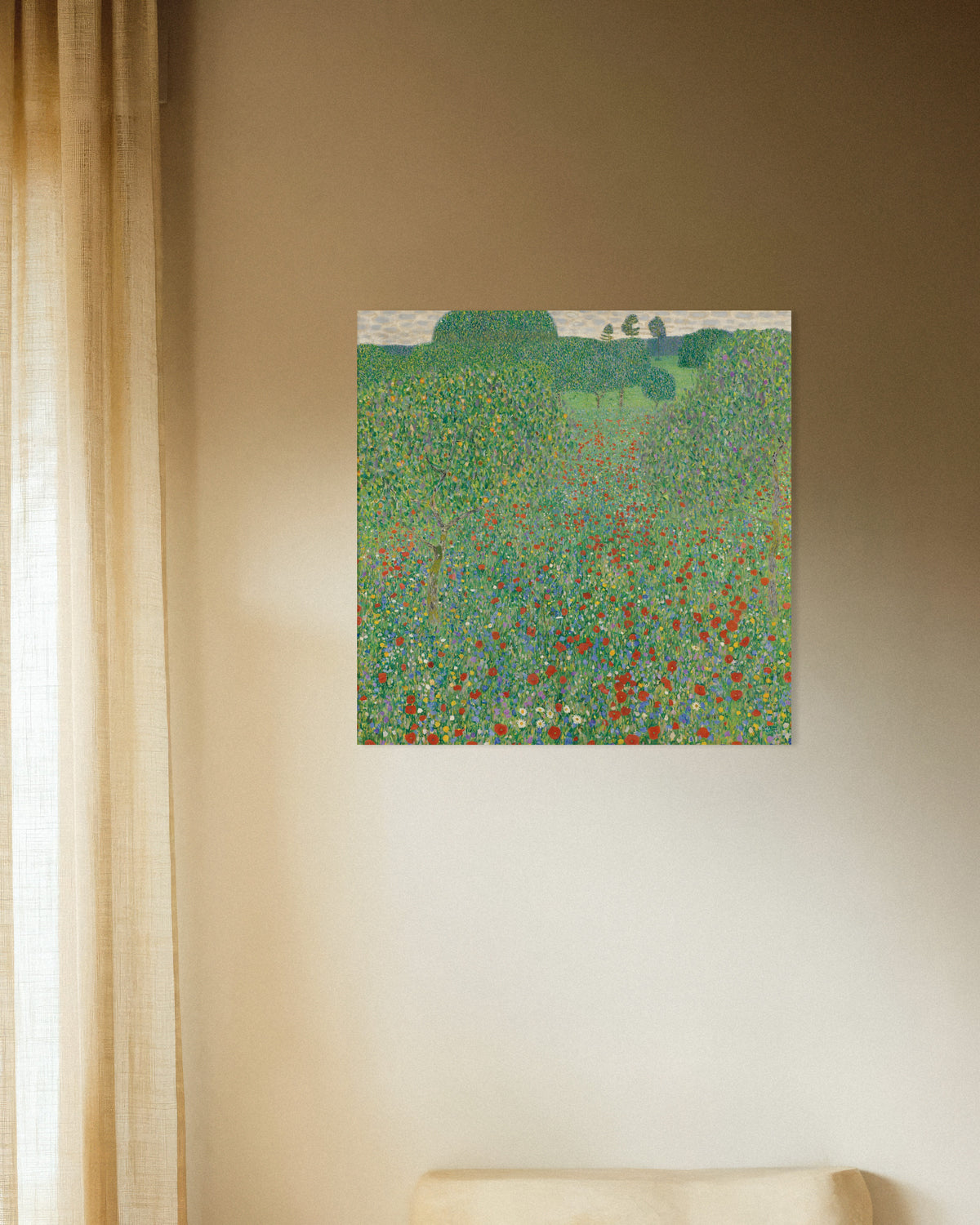 Poster Mohnwiese (1907) von Gustav Klimt