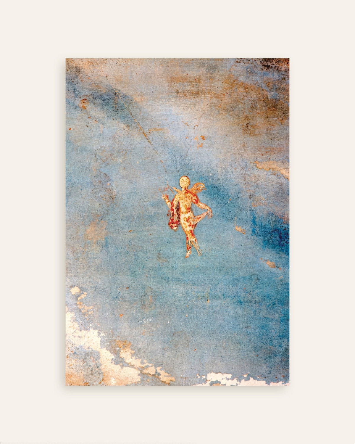 Poster mit dem Fresko Psyche auf Blau aus dem Haus der Venus in Pompeji