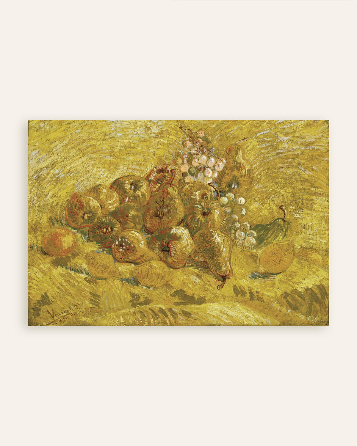 Poster „Quitten, Zitronen, Birnen und Trauben (1887) von Vincent van Gogh“, Miniaturansicht