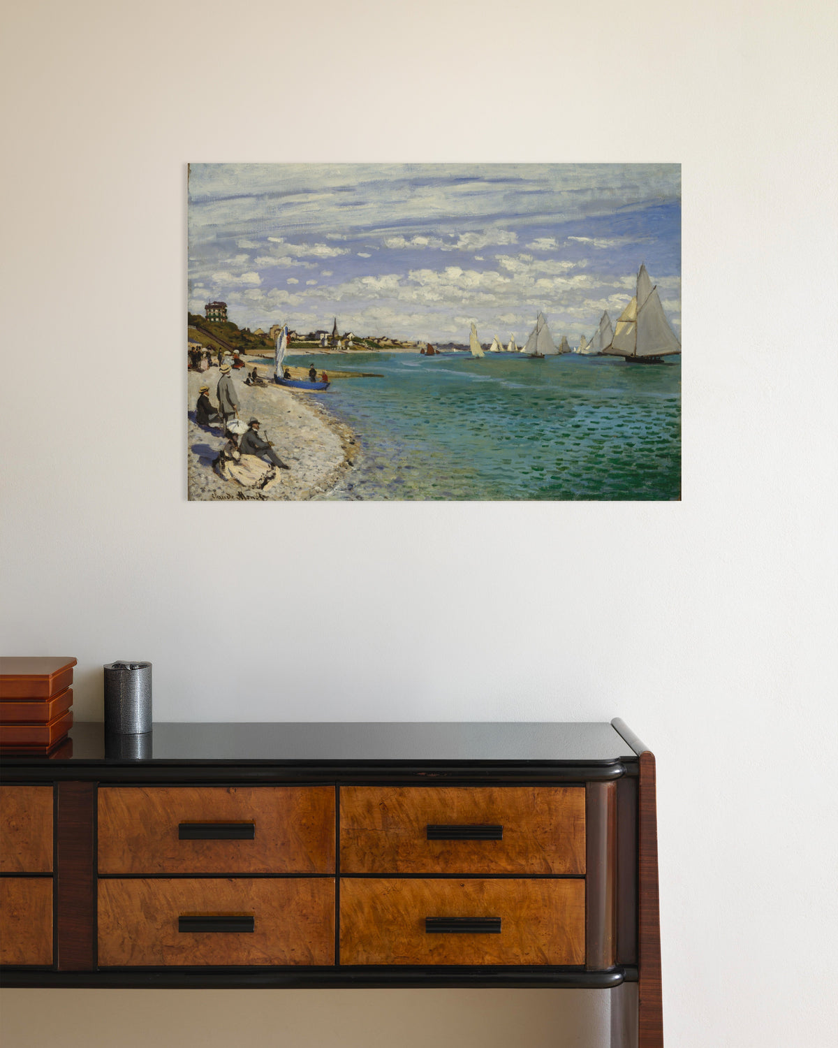 Poster Regatta in Sainte-Adresse (1867) von Claude Monet