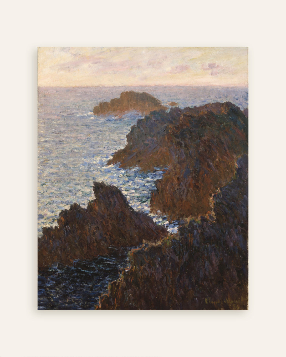 Poster Felsen auf Belle-Île, Port-Domois (1886) von Claude Monet, Vorschaubild