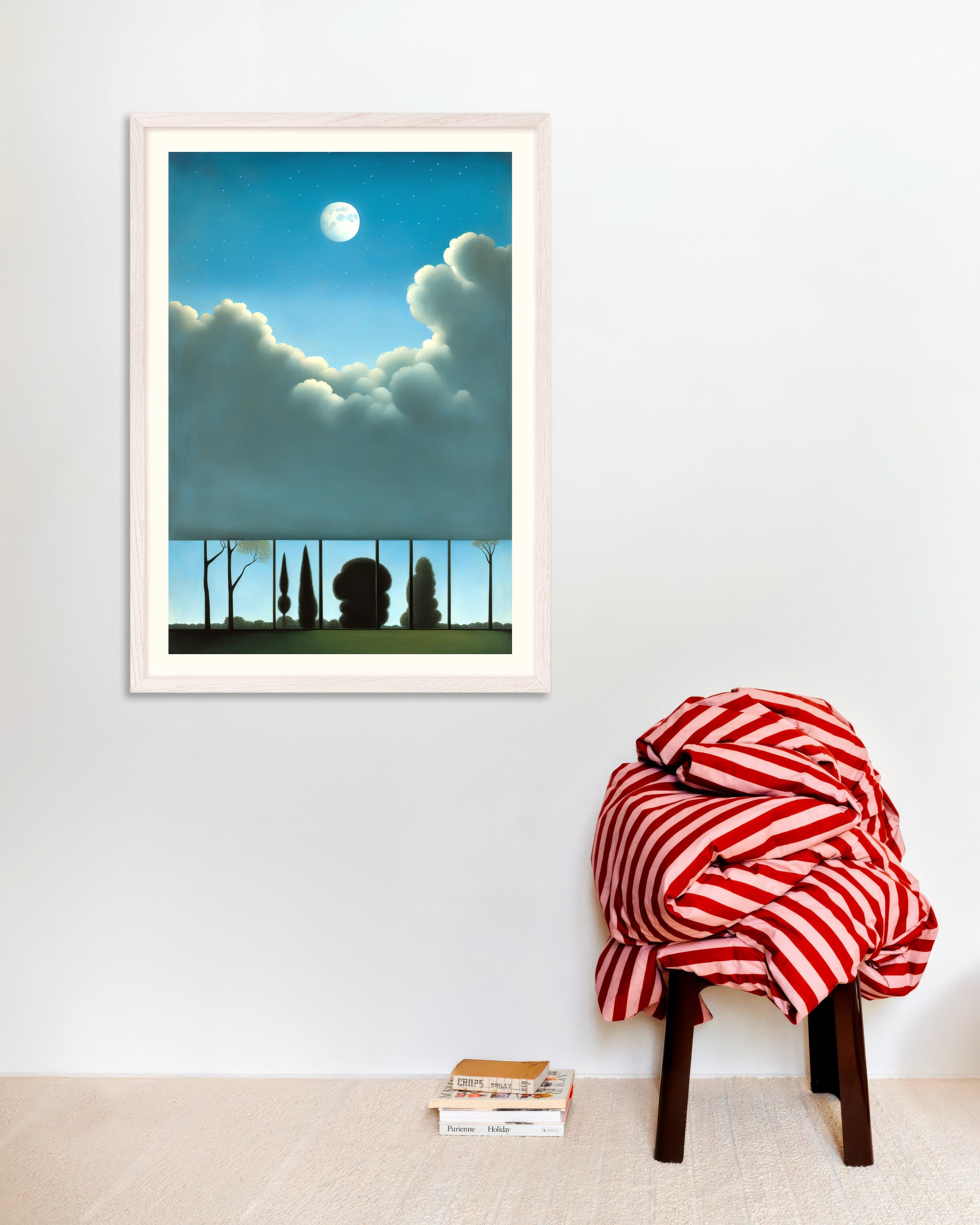 Poster of Roof of the World, with white wooden frame