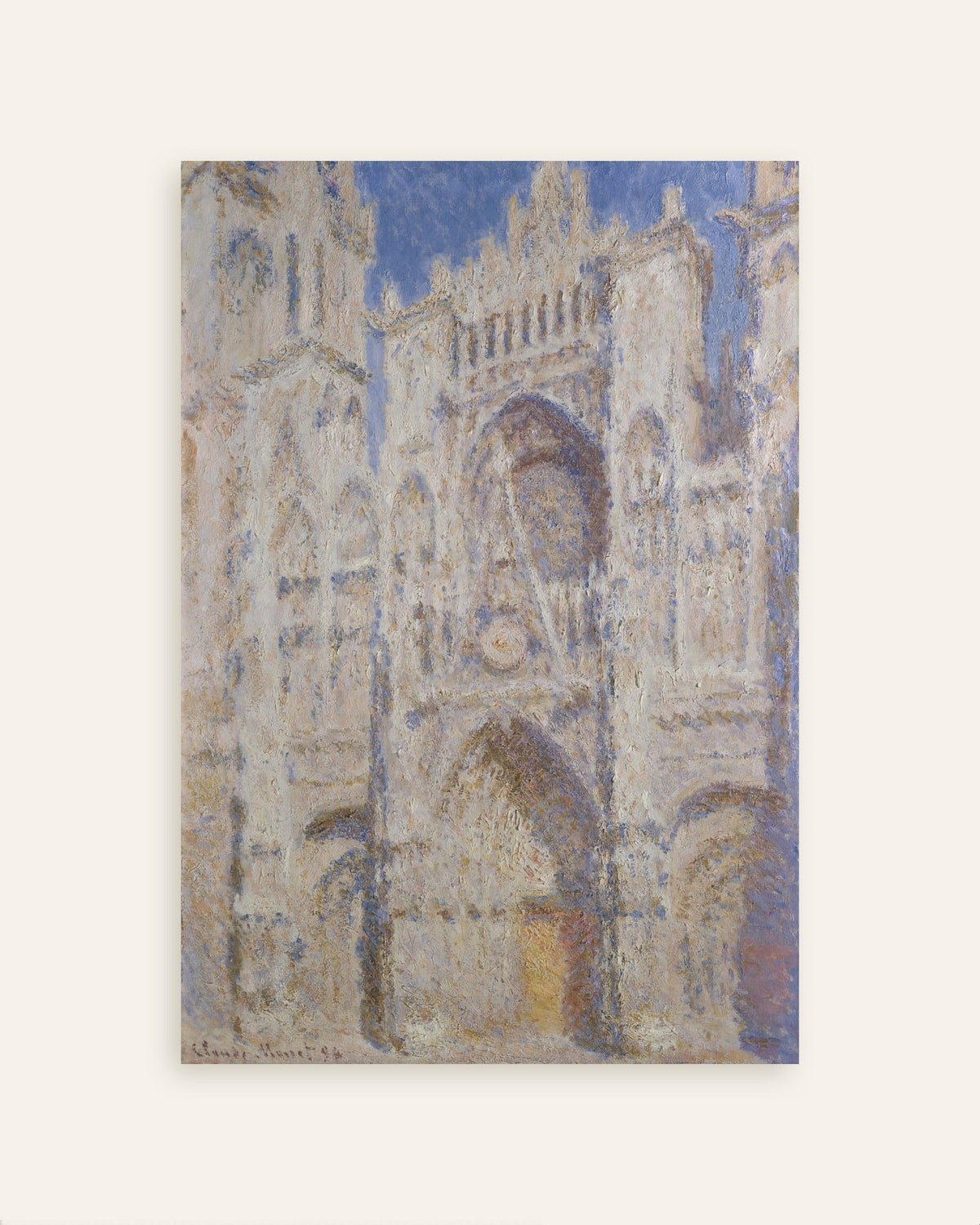 Poster Die Kathedrale von Rouen, das Portal im Sonnenlicht (1894) von Claude Monet, Vorschaubild