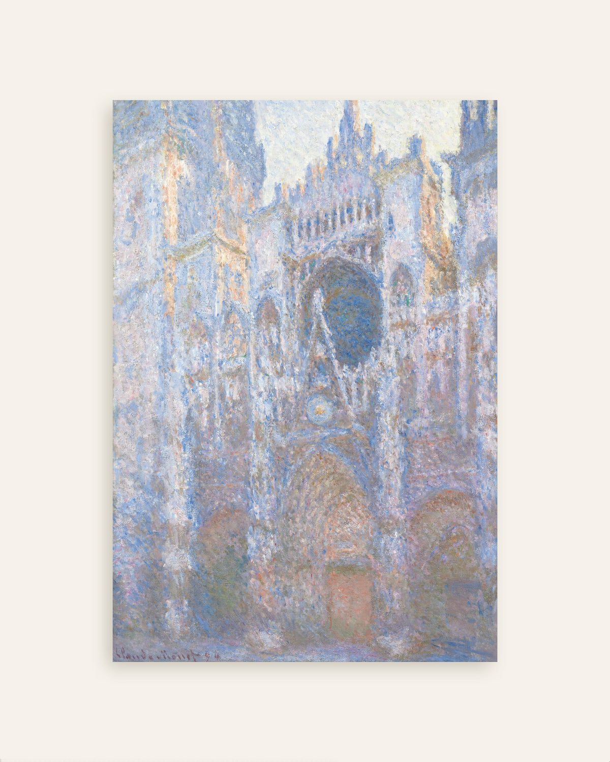 Poster Die Kathedrale von Rouen, Westfassade (1894) von Claude Monet, Vorschaubild