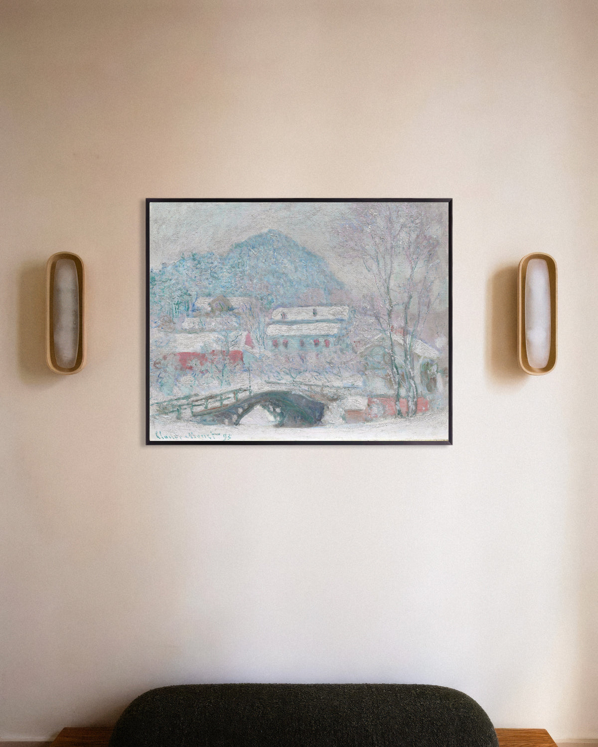 Poster Sandvika, Norwegen (1895) von Claude Monet mit Metallrahmen